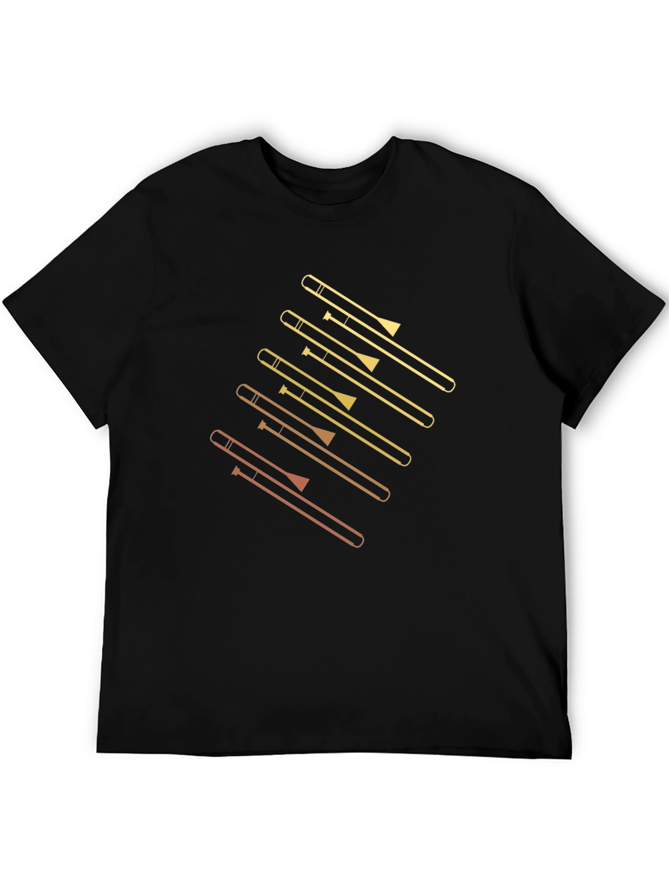 Trombone Graphic Tee - Music Lovers Black T-Shirt