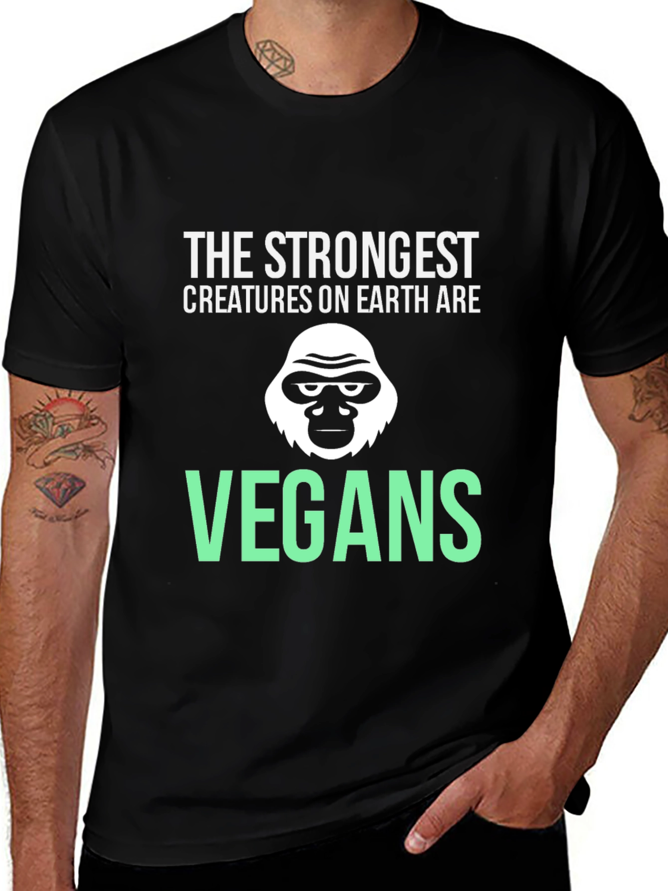 Vegan Gorilla T-Shirt - Strongest Creatures Tee