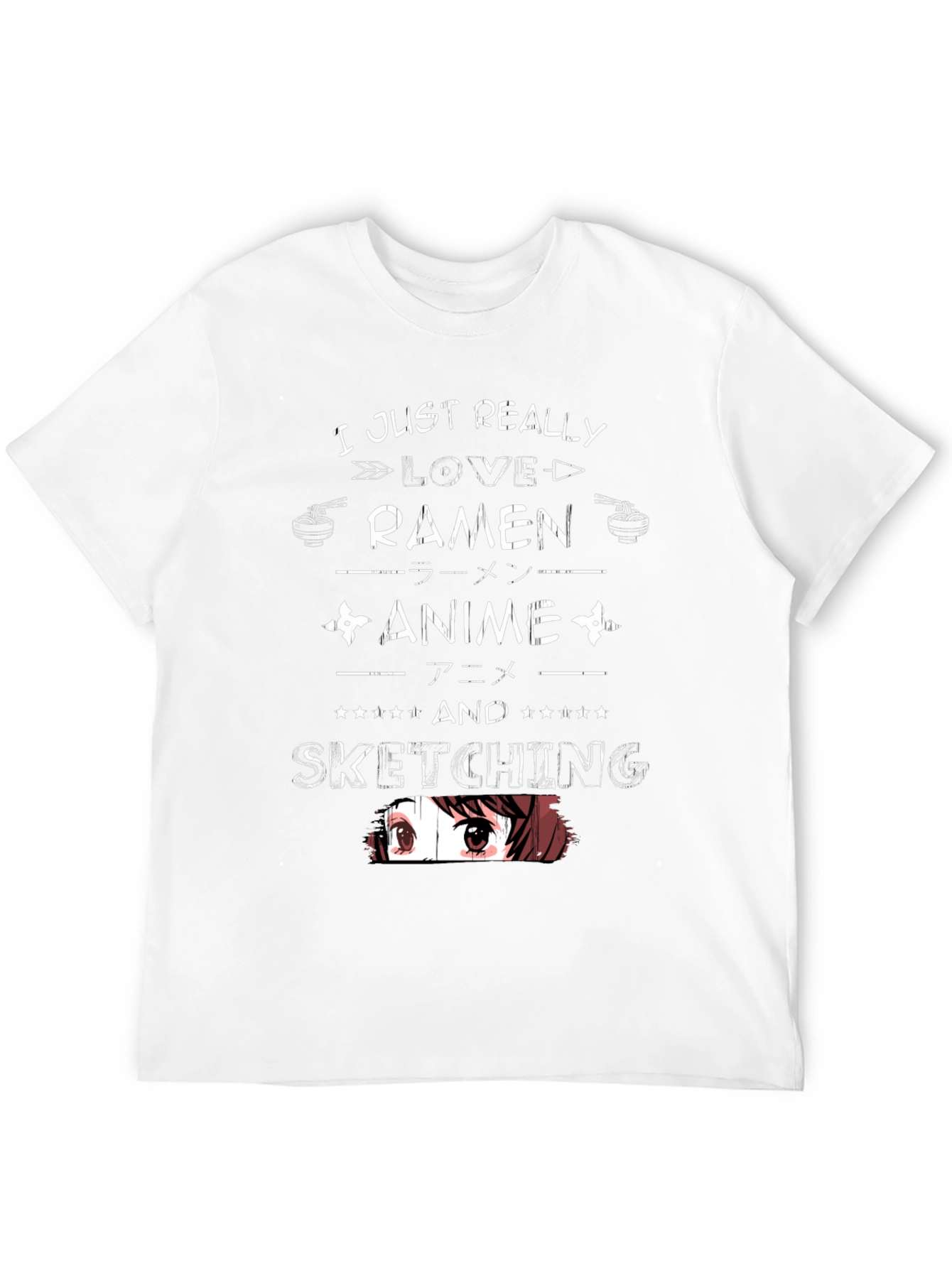 Ramen Anime Sketching Graphic T-Shirt