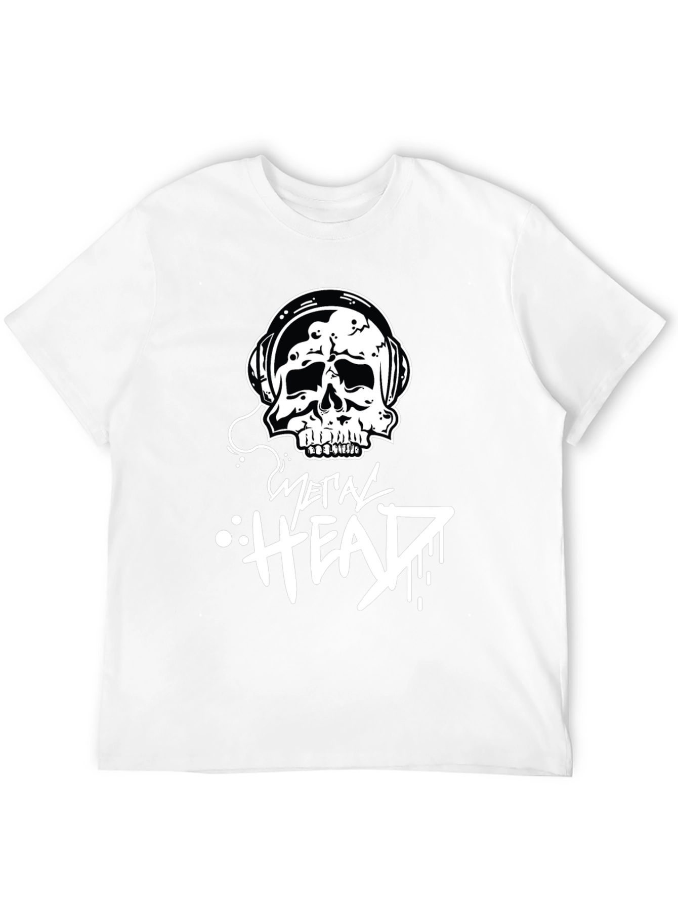 Metal Head Skull Graphic T-Shirt - Black Cotton Tee