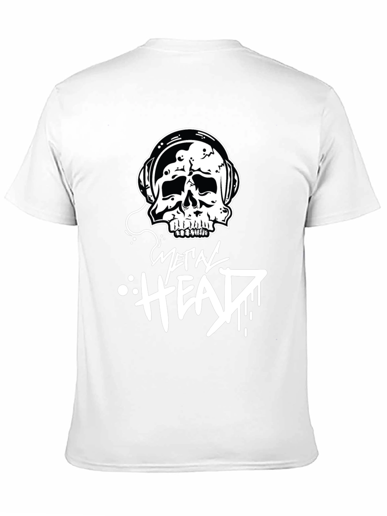 Metal Head Skull Graphic T-Shirt - Black Cotton Tee