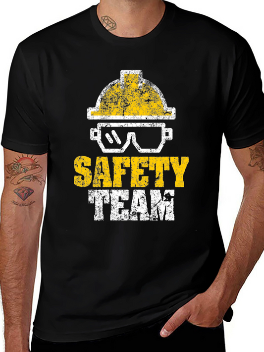 Safety Team T-Shirt - Construction Hard Hat Graphic