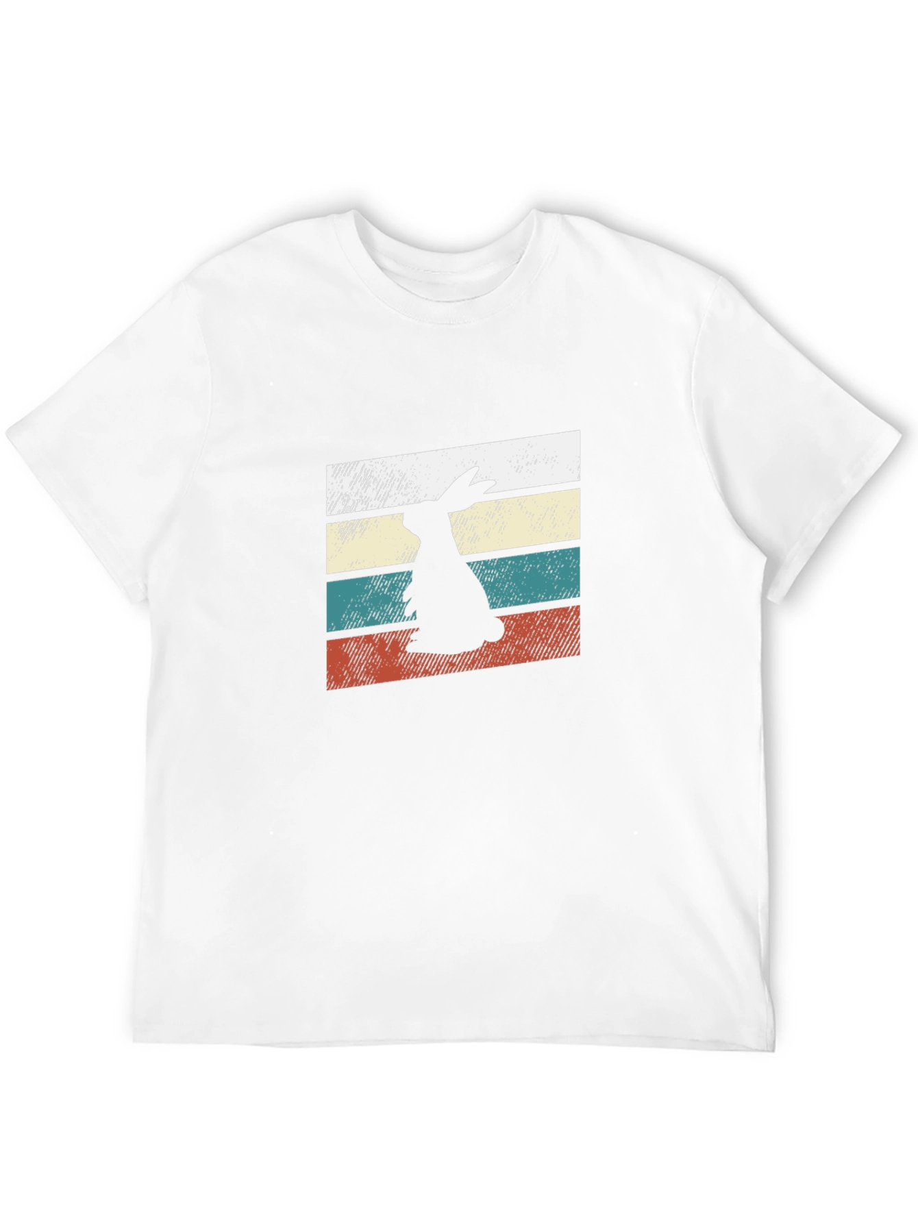 Retro Rabbit Graphic Tee - Black Unisex T-Shirt