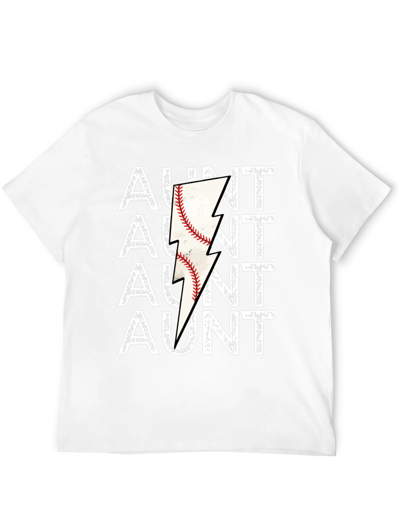 Aunt Baseball Lightning Bolt Graphic Tee