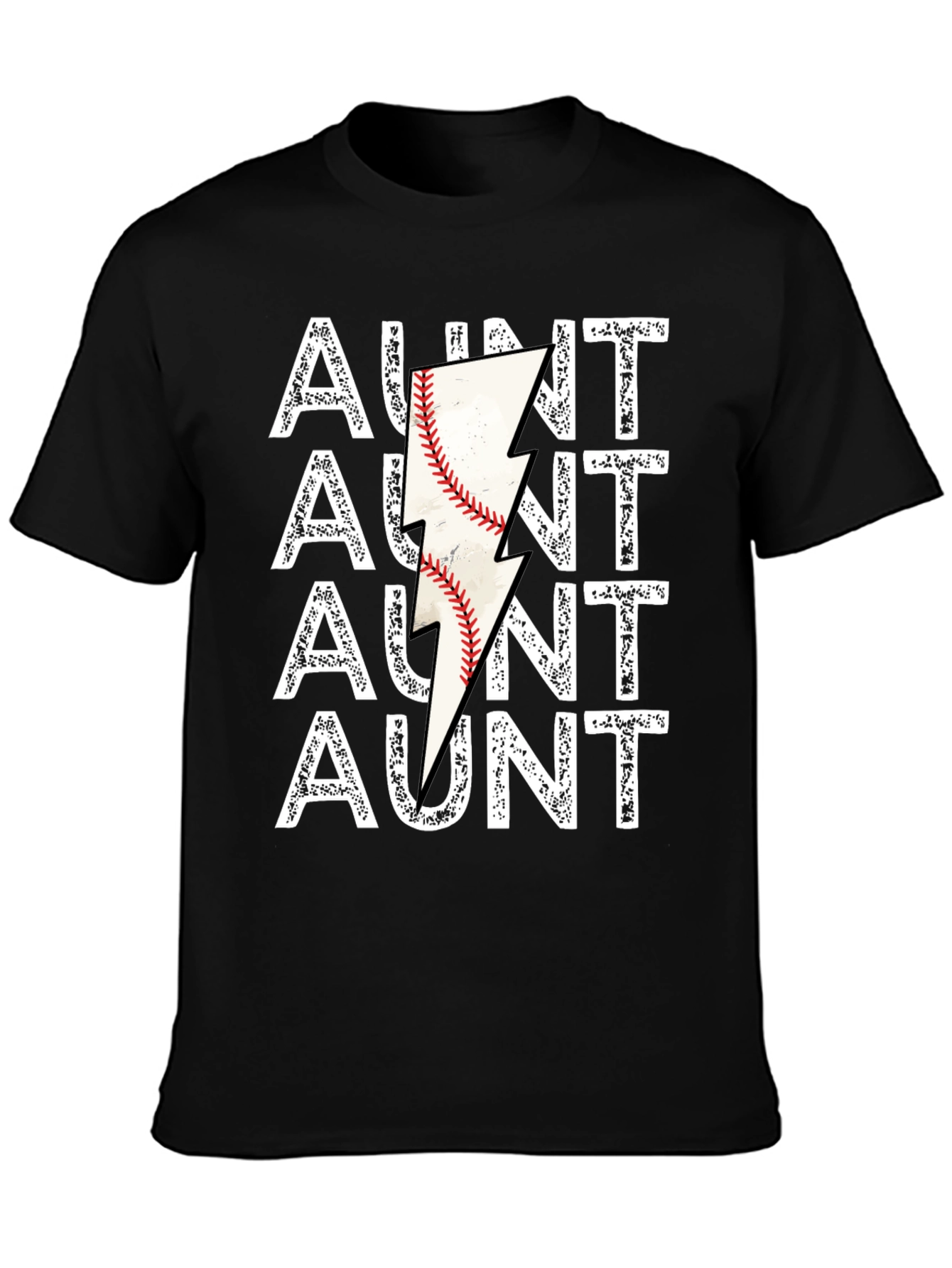 Aunt Baseball Lightning Bolt Graphic Tee
