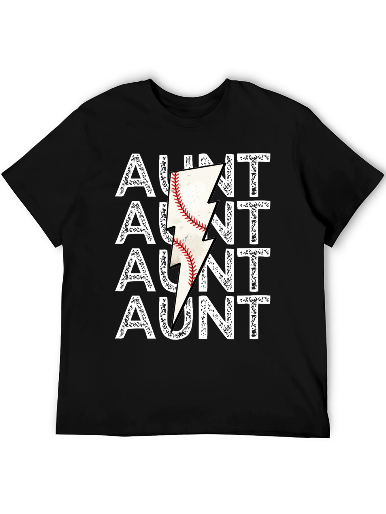 Aunt Baseball Lightning Bolt Graphic Tee