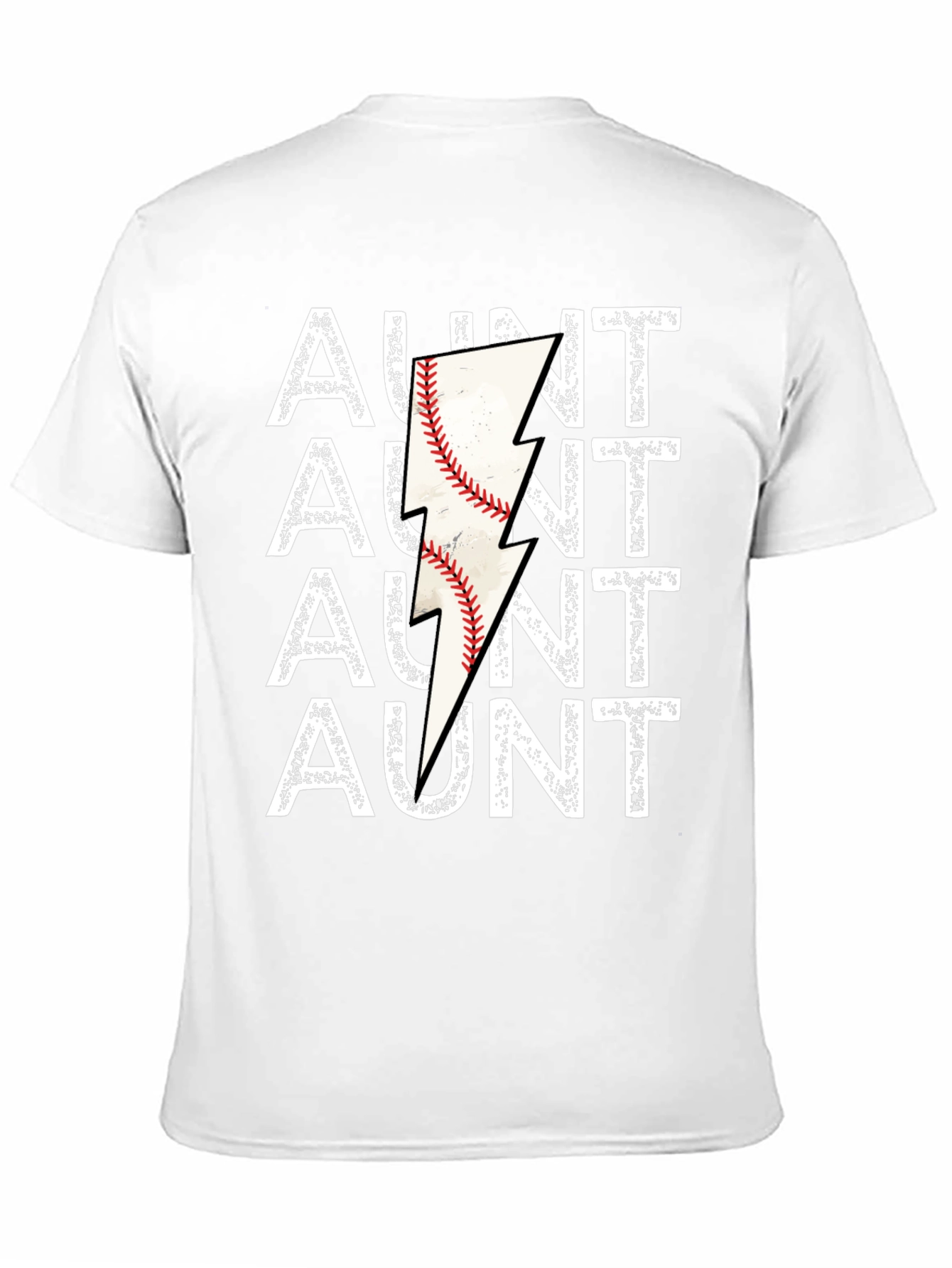 Aunt Baseball Lightning Bolt Graphic Tee