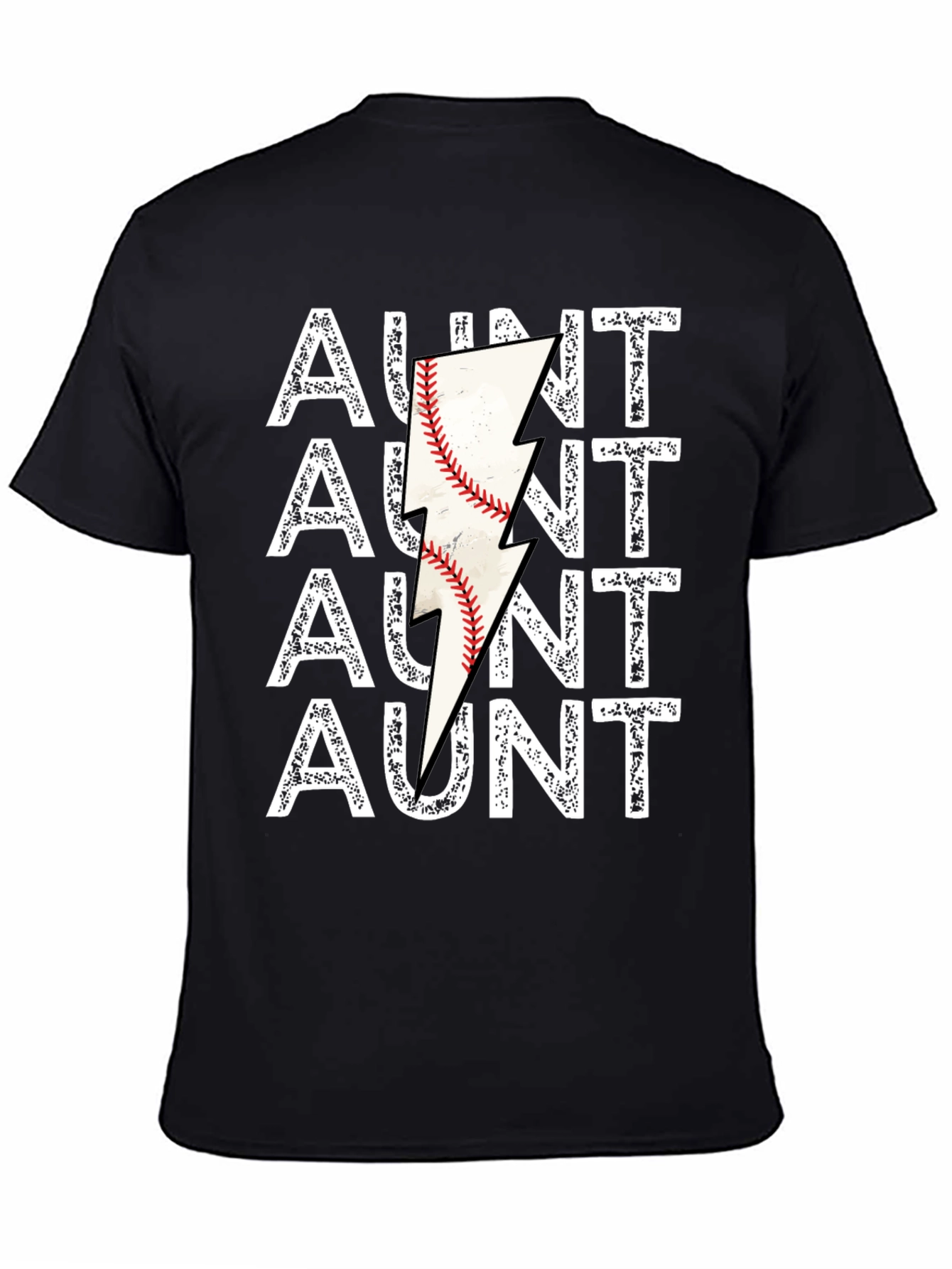 Aunt Baseball Lightning Bolt Graphic Tee