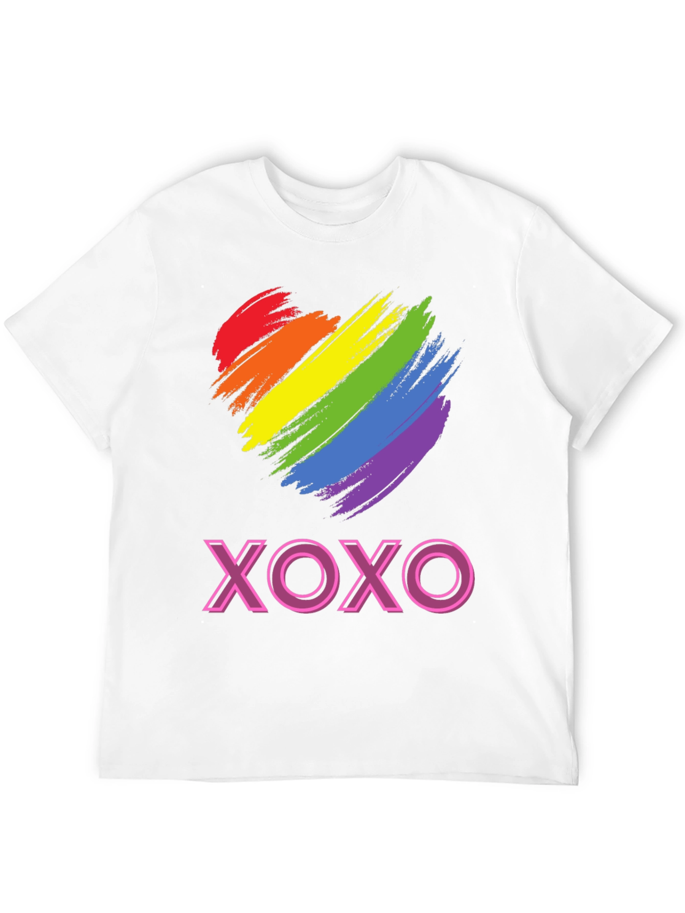 Rainbow Heart XOXO Graphic Tee