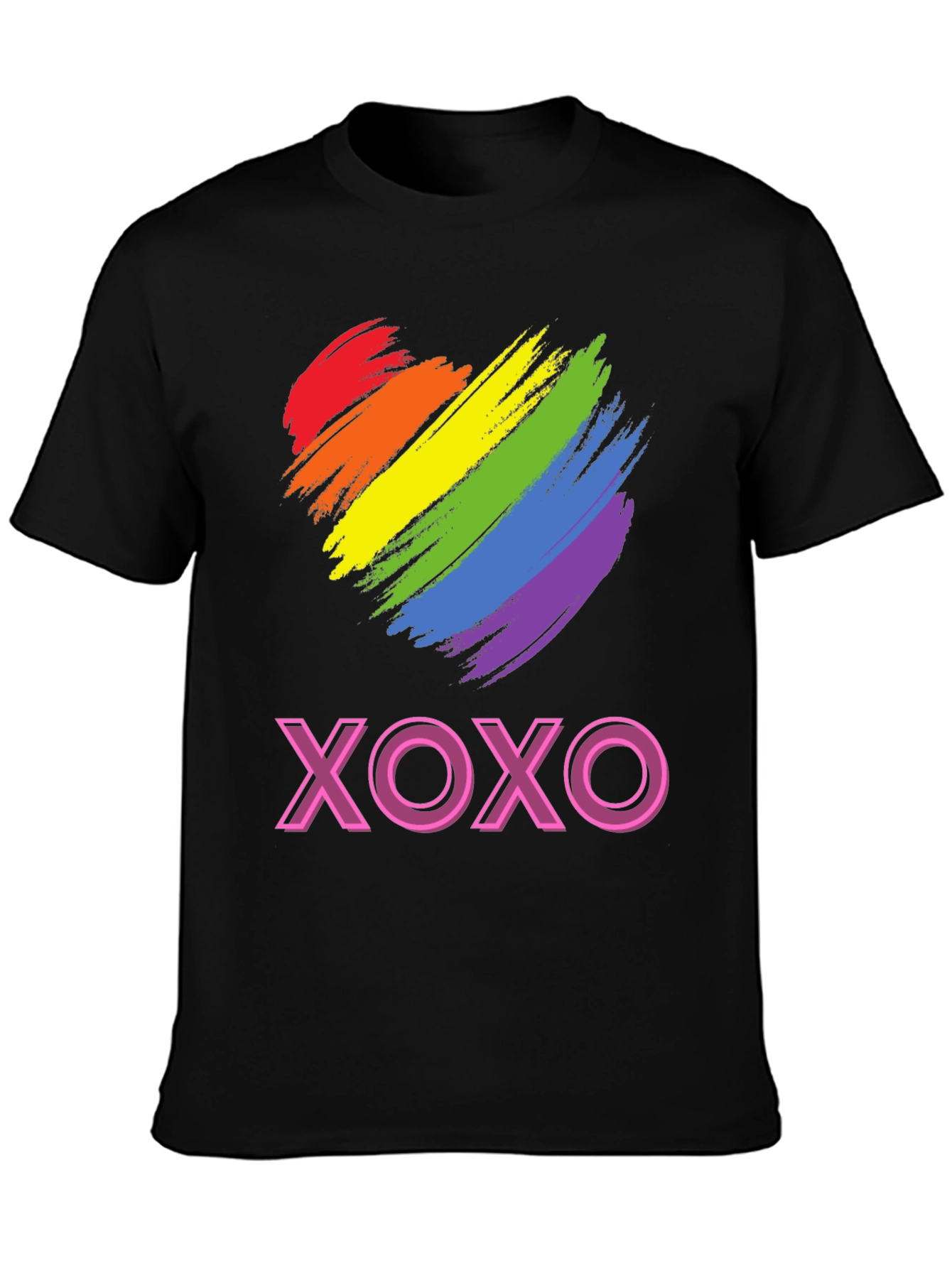 Rainbow Heart XOXO Graphic Tee