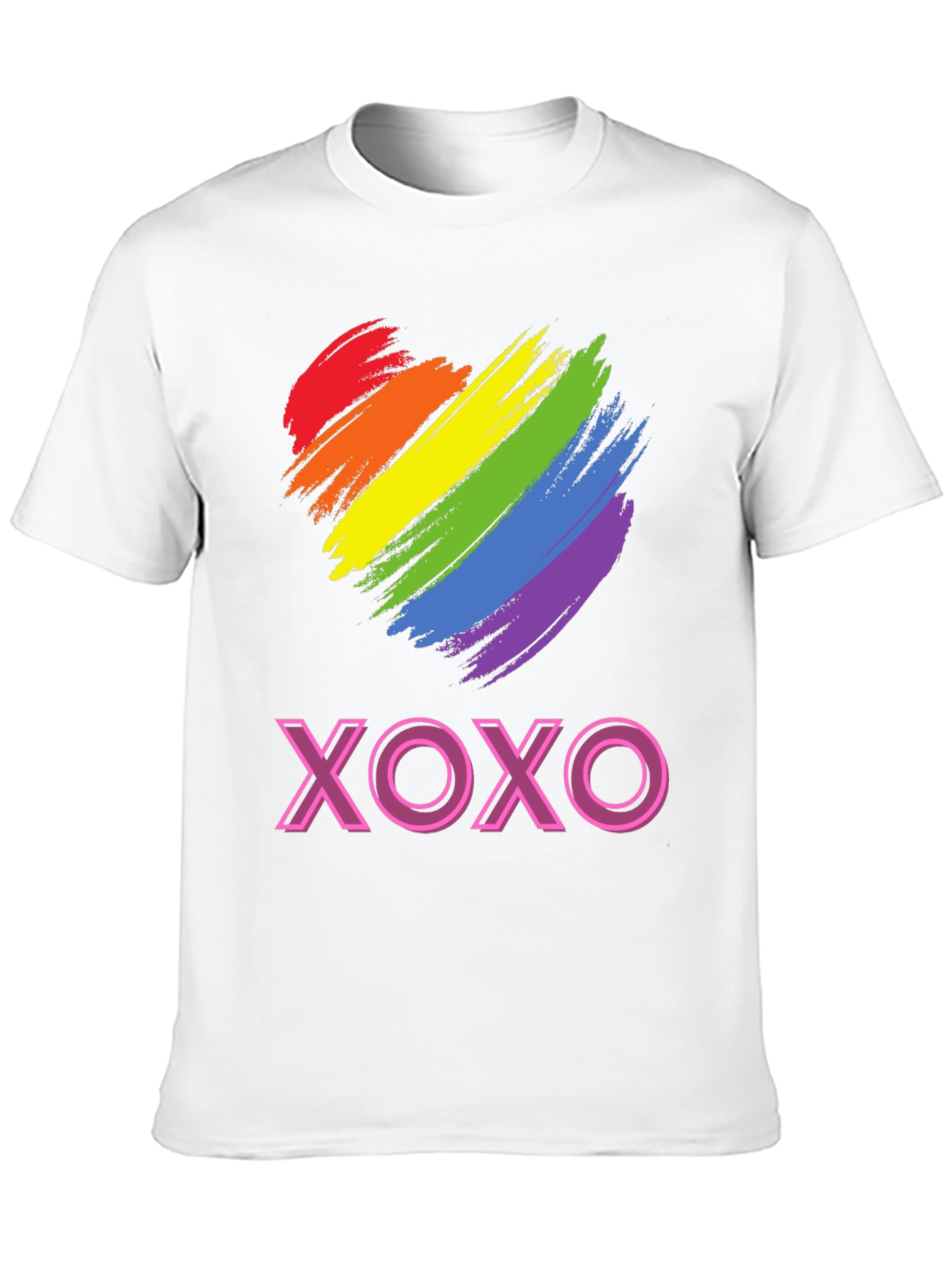 Rainbow Heart XOXO Graphic Tee