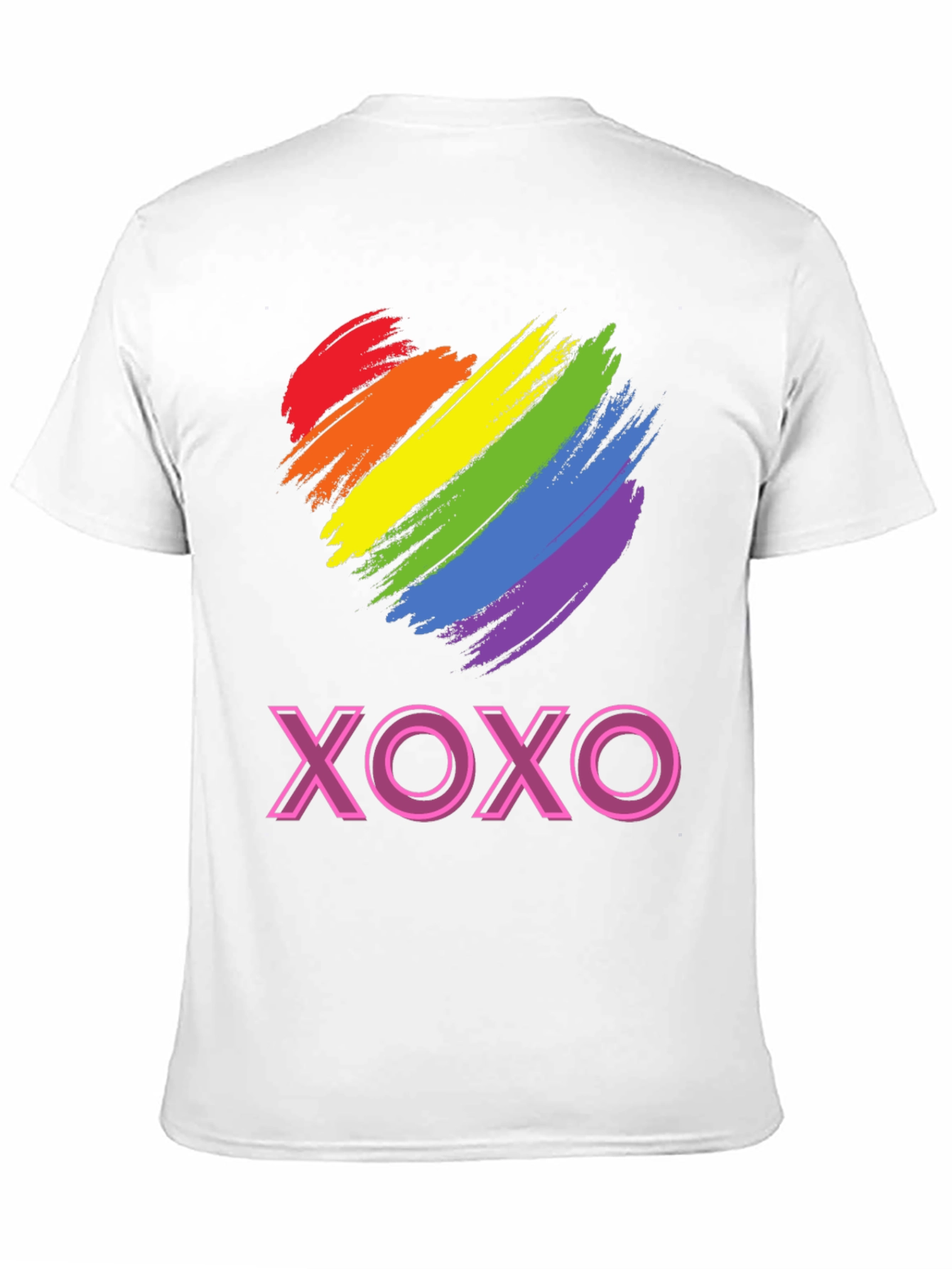 Rainbow Heart XOXO Graphic Tee