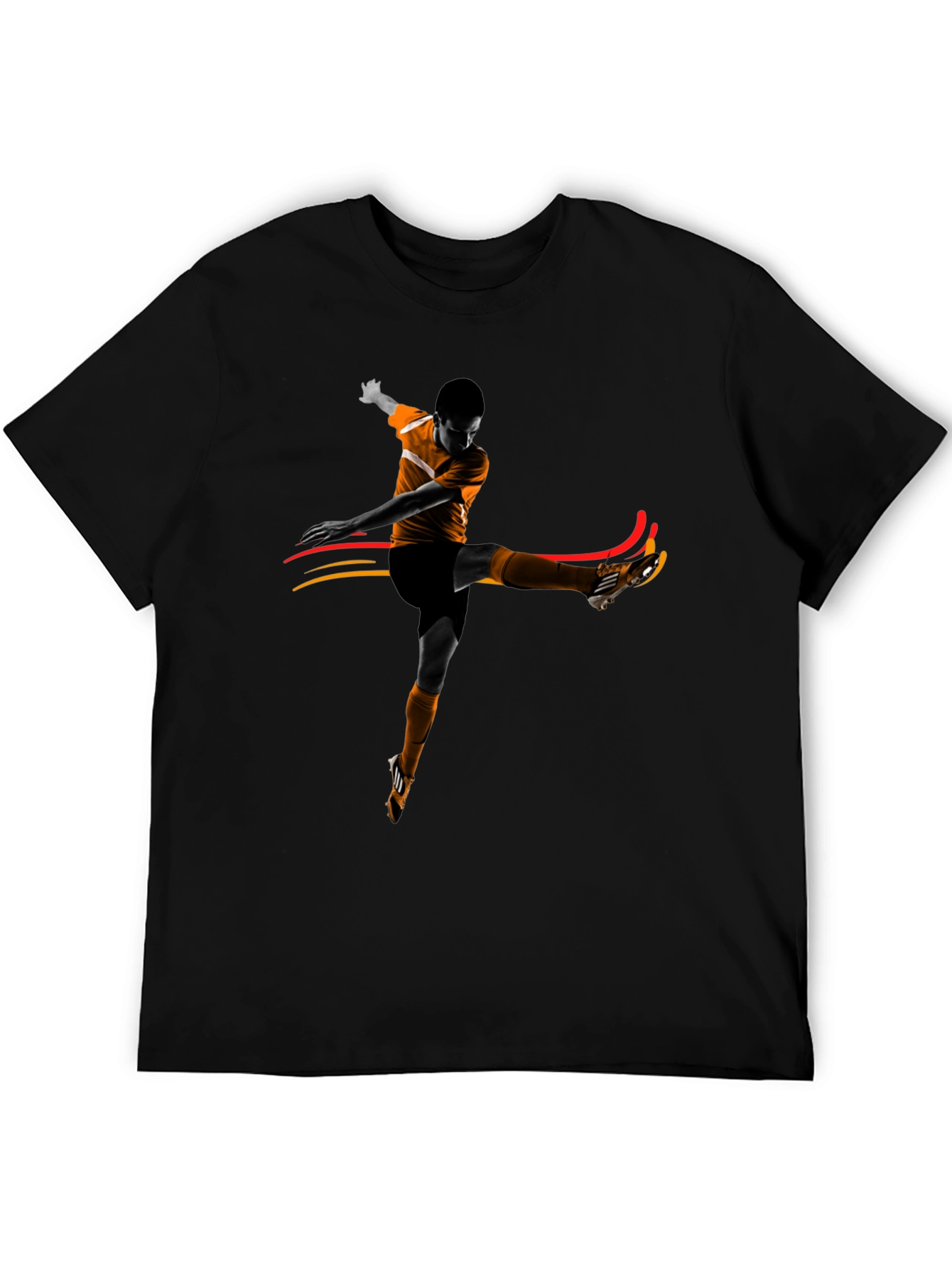 Soccer Kick Graphic T-Shirt - Black