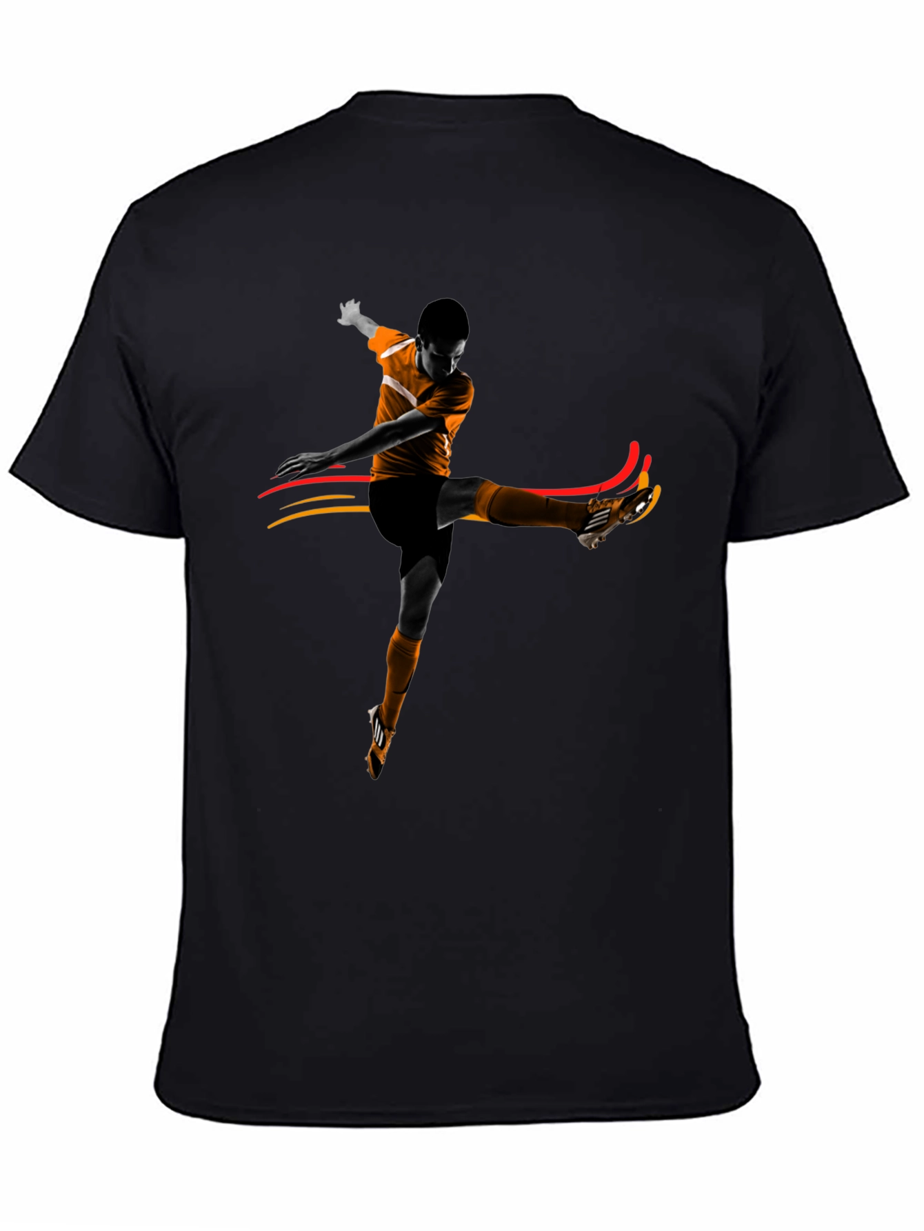 Soccer Kick Graphic T-Shirt - Black