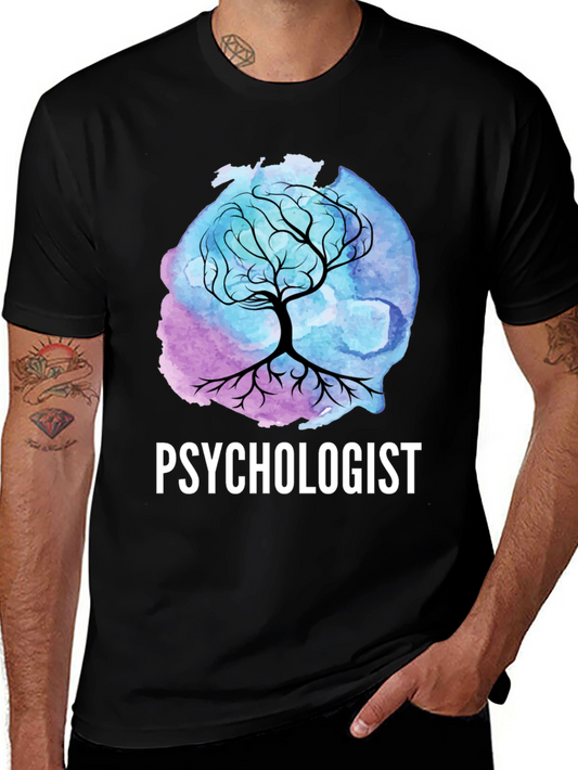Psychologist Tree T-Shirt - Watercolor Design