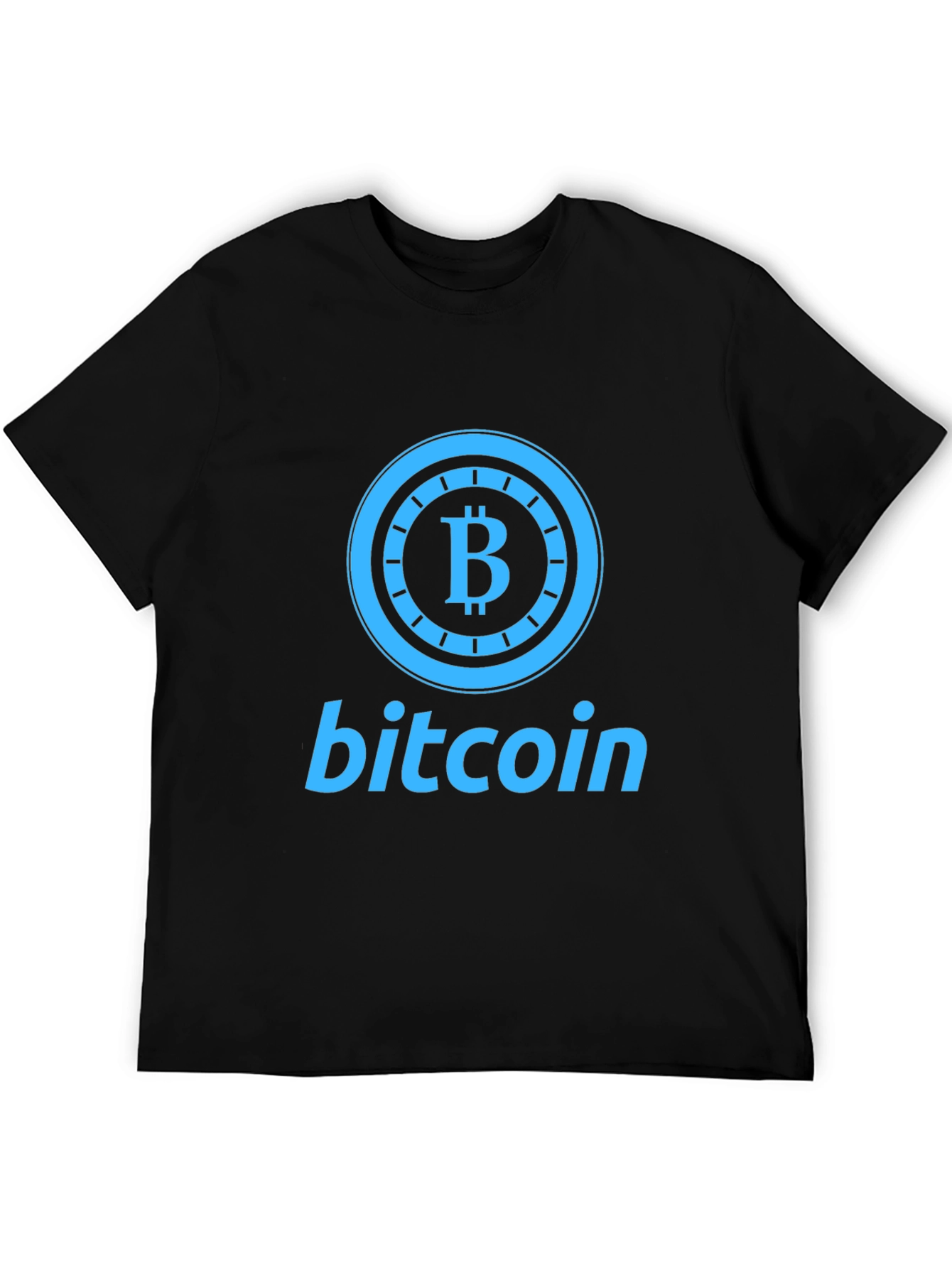 Bitcoin Graphic Print Black T-Shirt