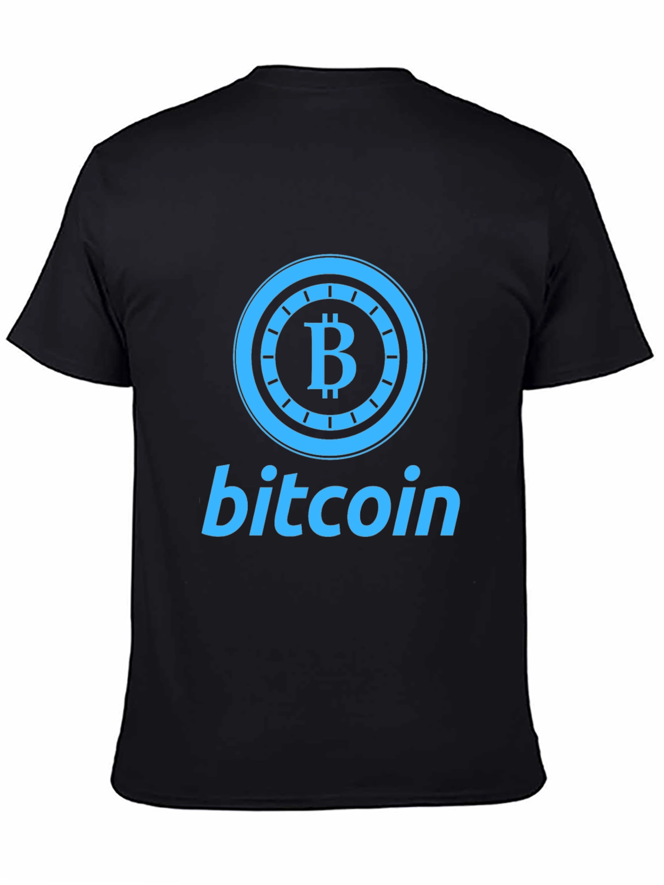 Bitcoin Graphic Print Black T-Shirt