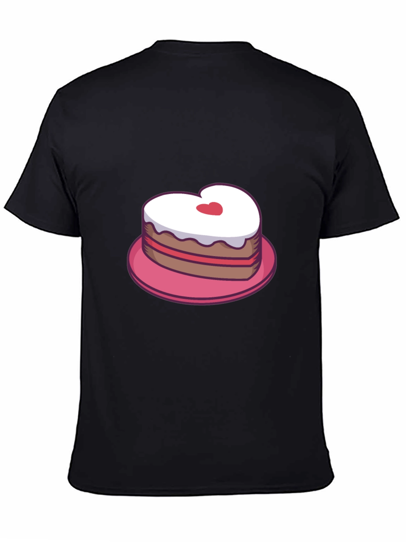 Heart Cake Graphic Tee - Sweet Treat Shirt
