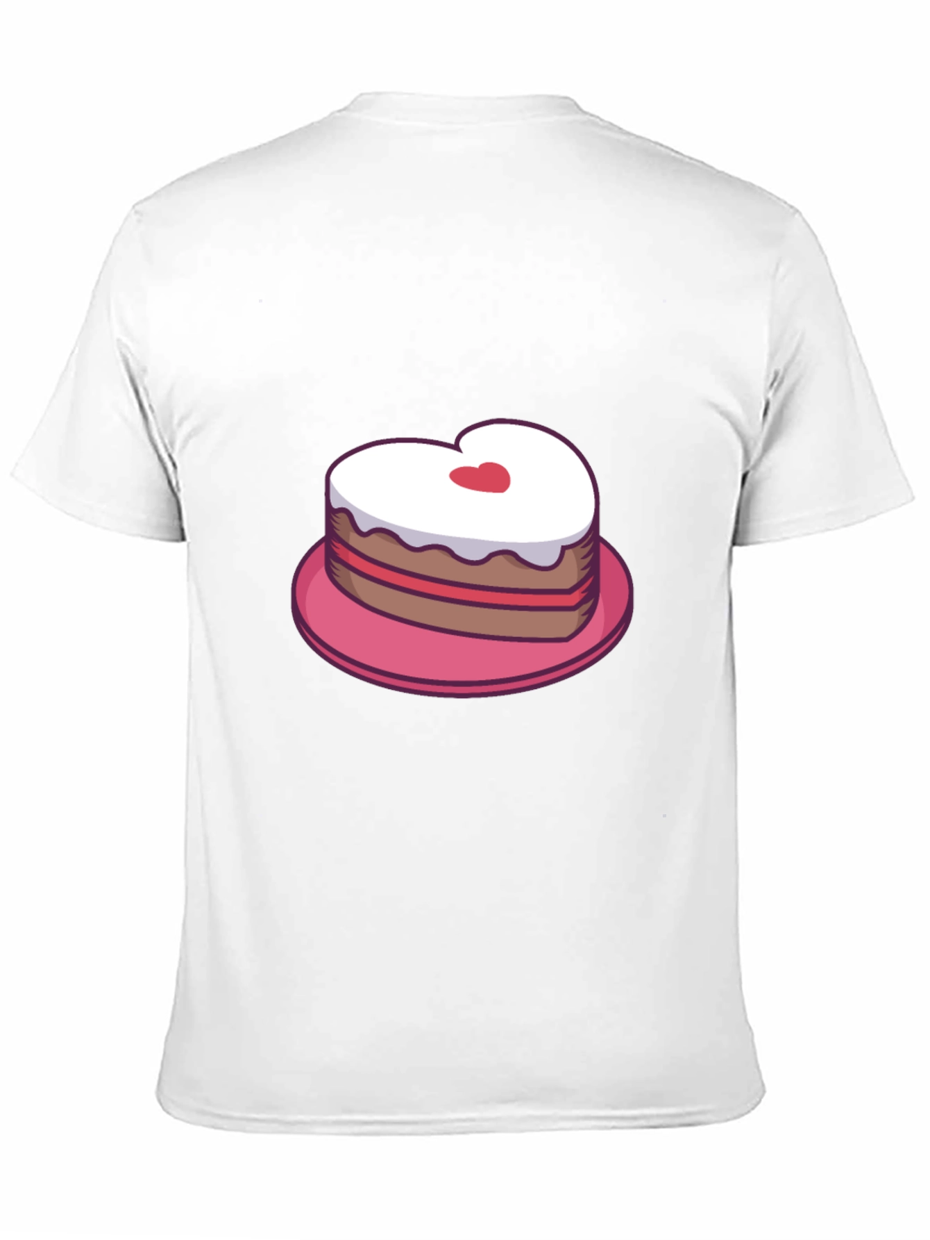 Heart Cake Graphic Tee - Sweet Treat Shirt