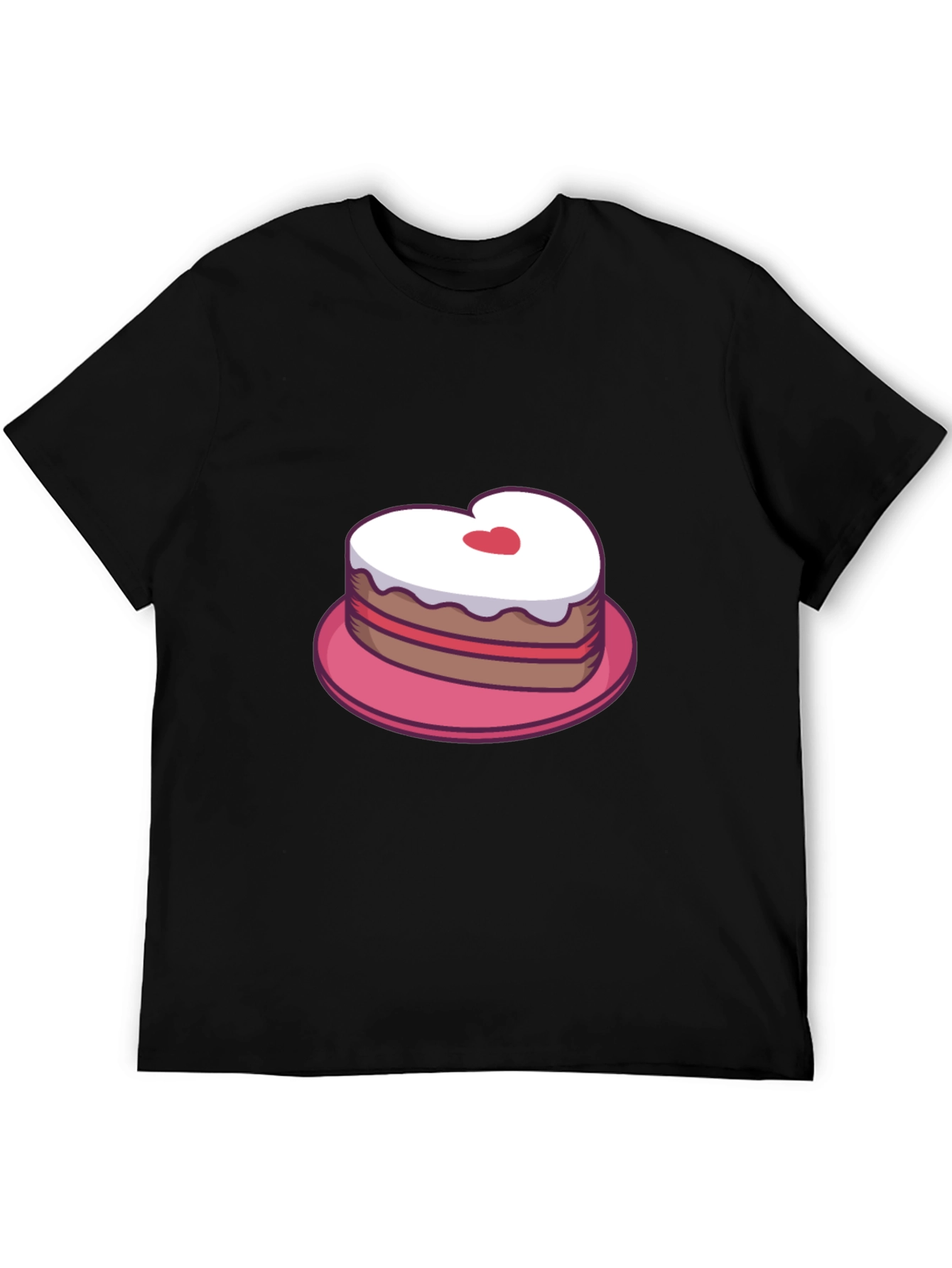 Heart Cake Graphic Tee - Sweet Treat Shirt