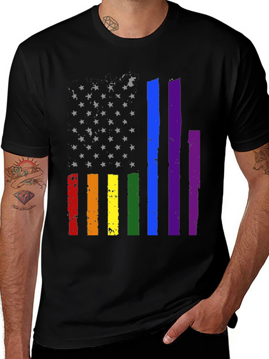 Pride American Flag Graphic Tee