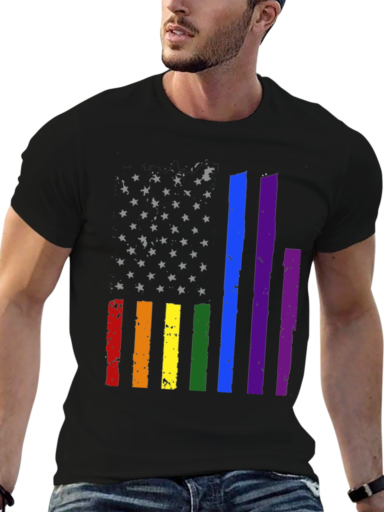 Pride American Flag Graphic Tee