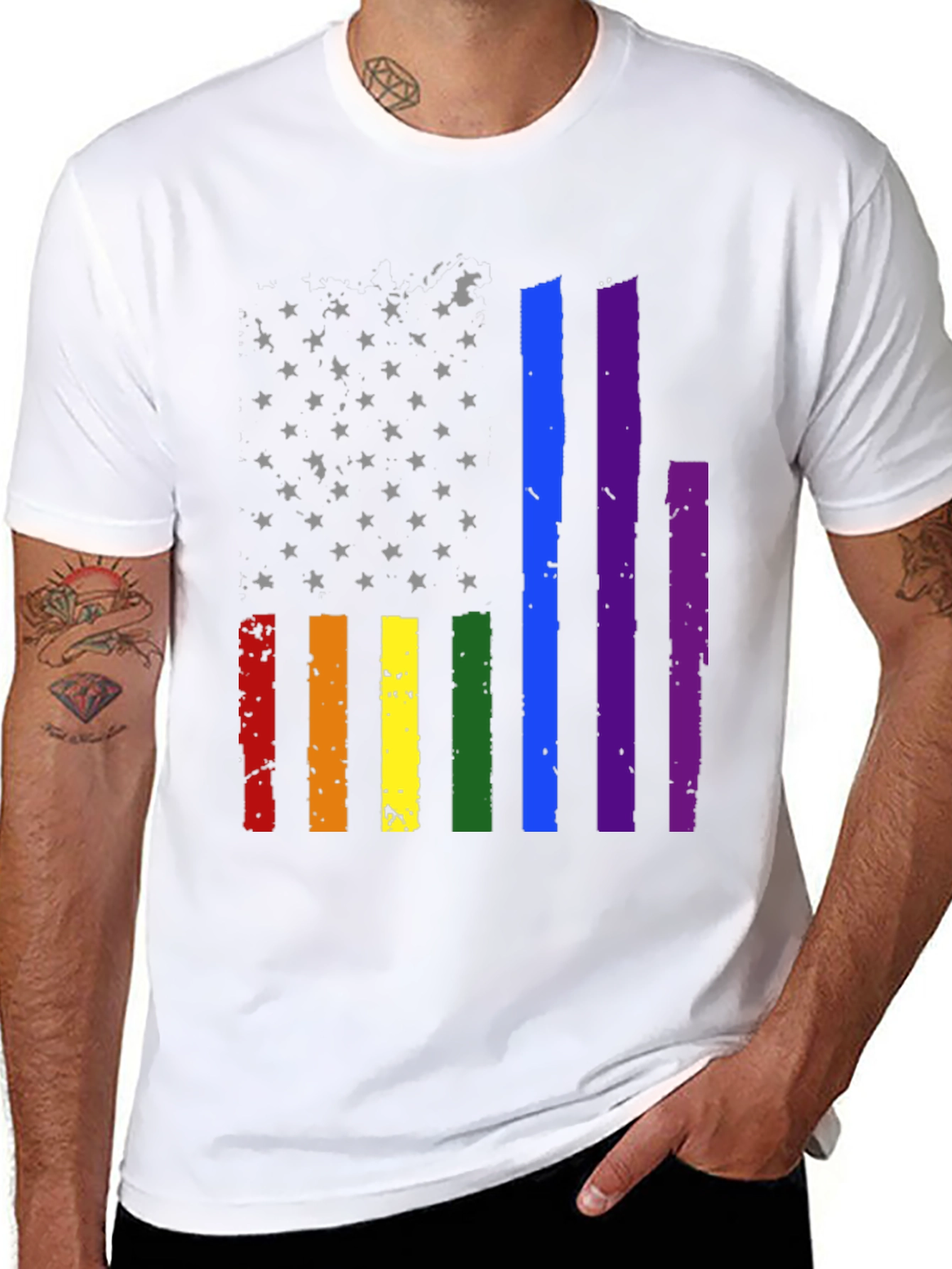 Pride American Flag Graphic Tee