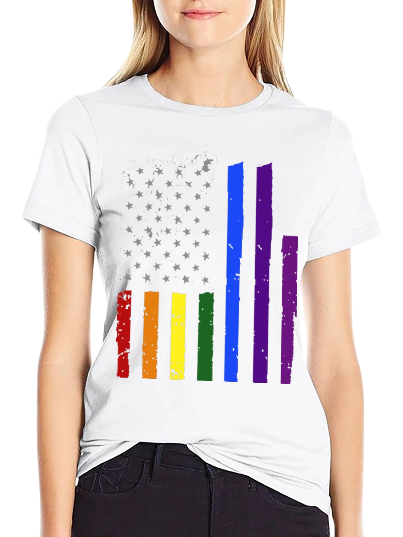 Pride American Flag Graphic Tee