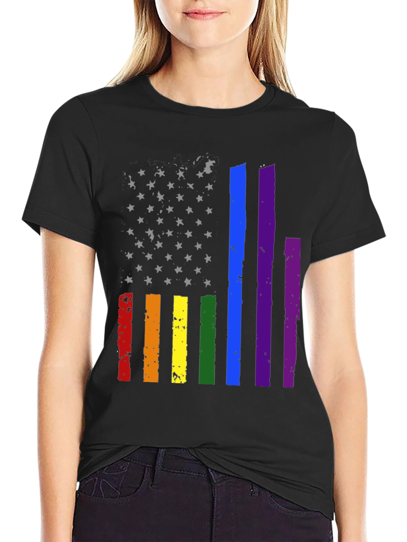 Pride American Flag Graphic Tee