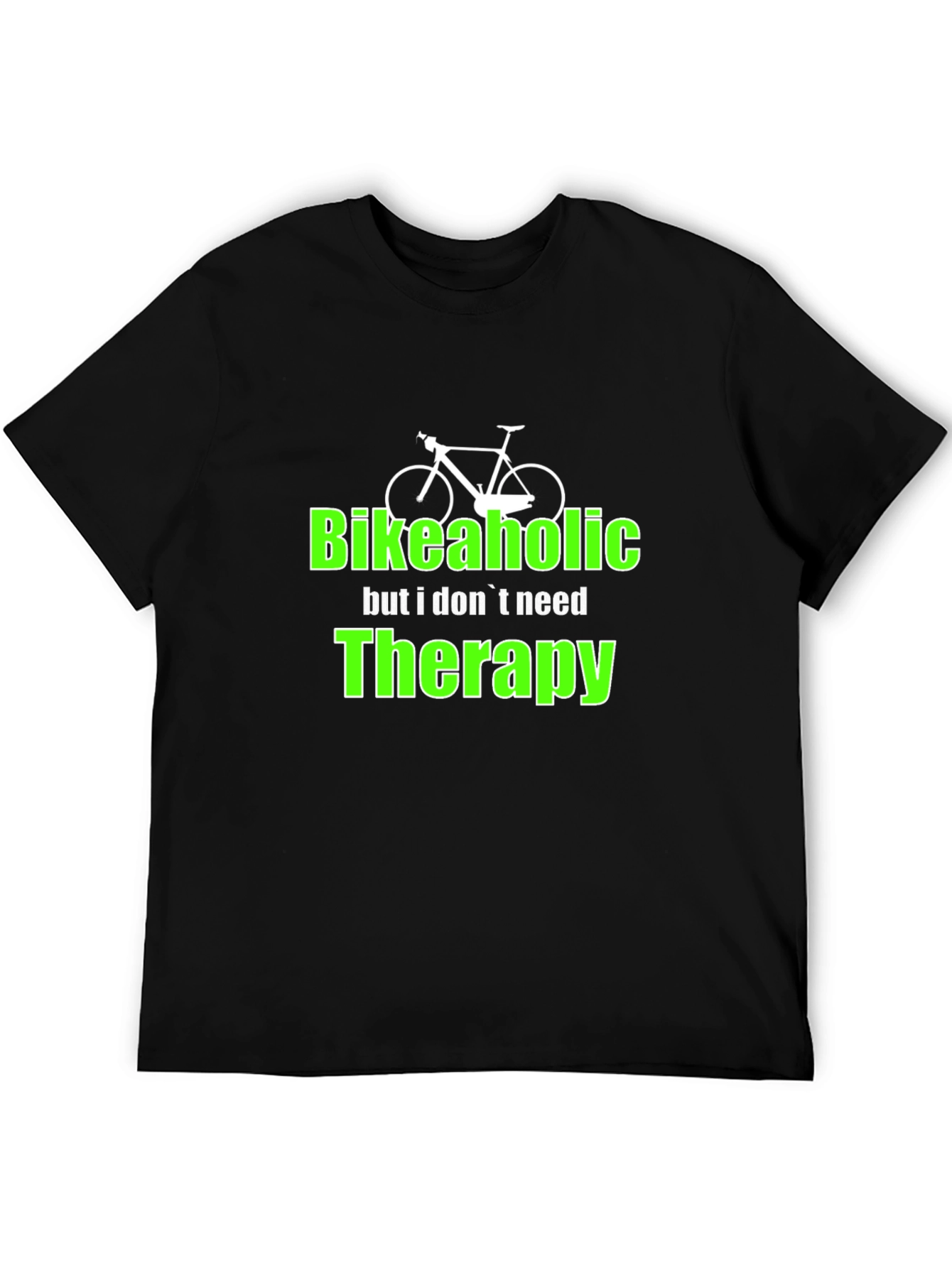 Bikeaholic T-Shirt - Funny Biking Therapy Tee