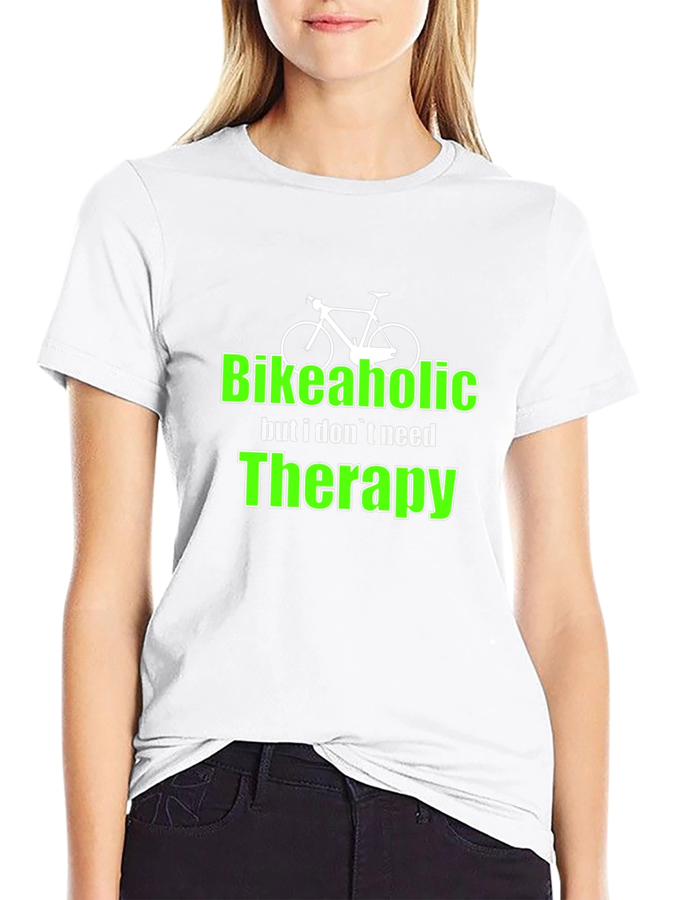 Bikeaholic T-Shirt - Funny Biking Therapy Tee