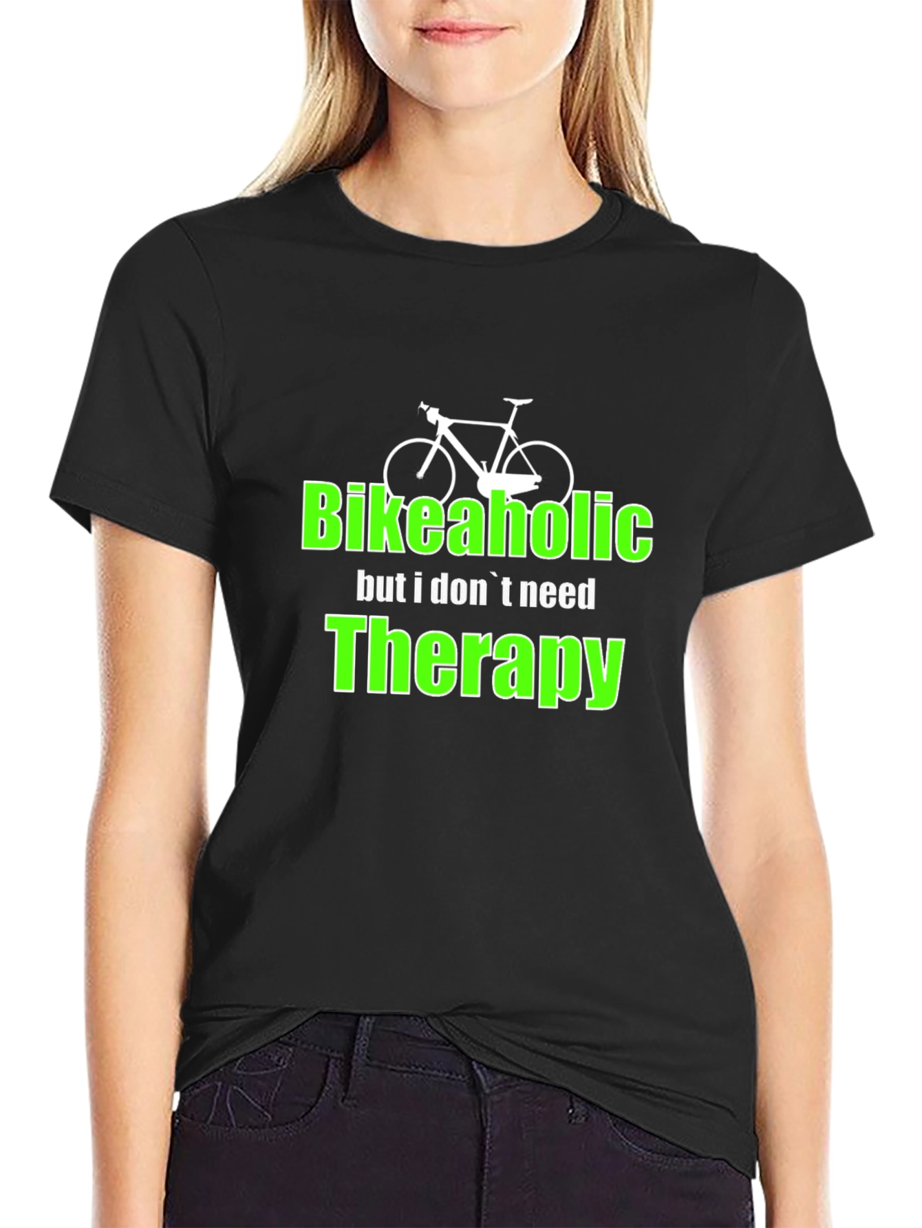 Bikeaholic T-Shirt - Funny Biking Therapy Tee
