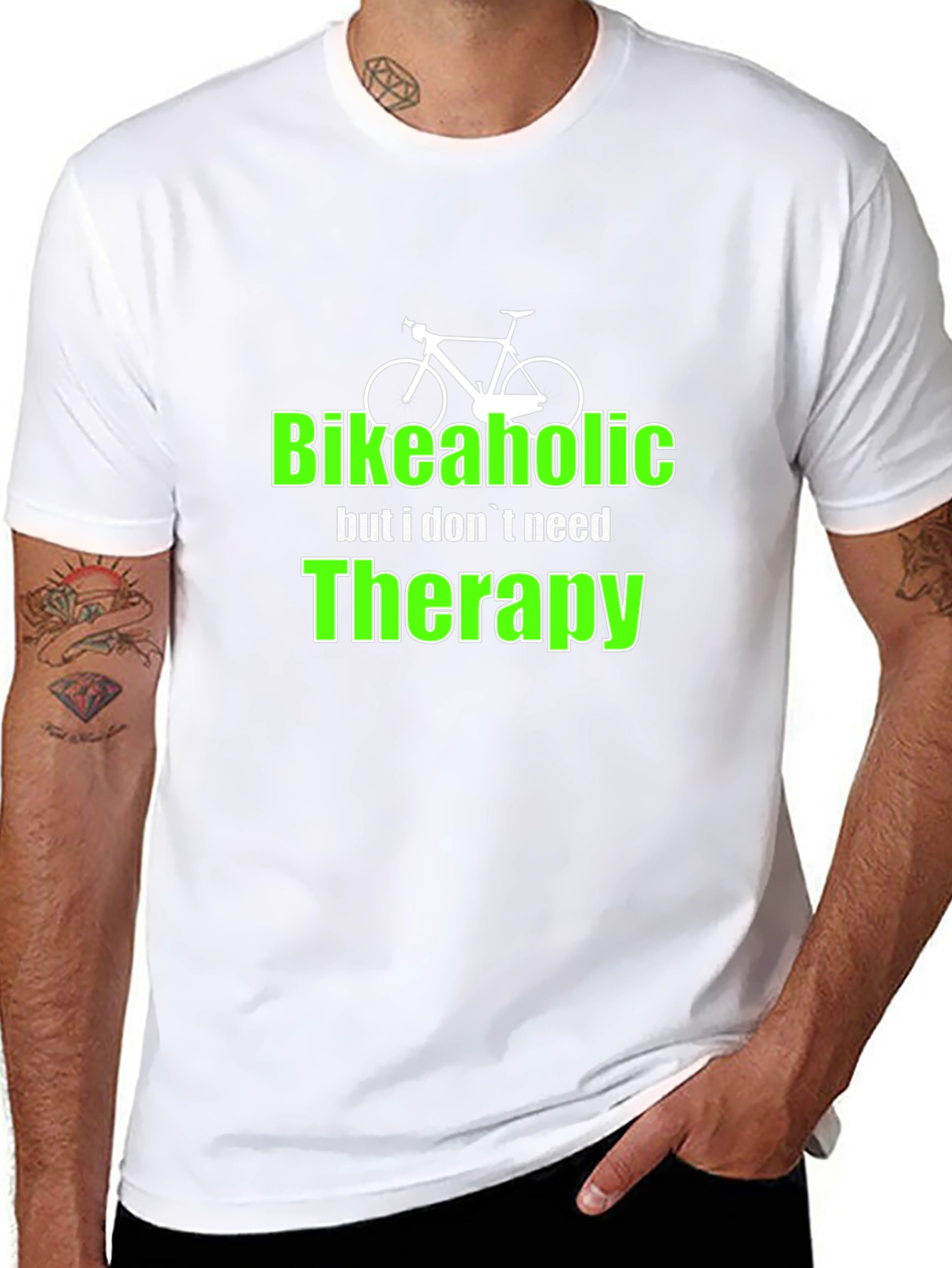 Bikeaholic T-Shirt - Funny Biking Therapy Tee