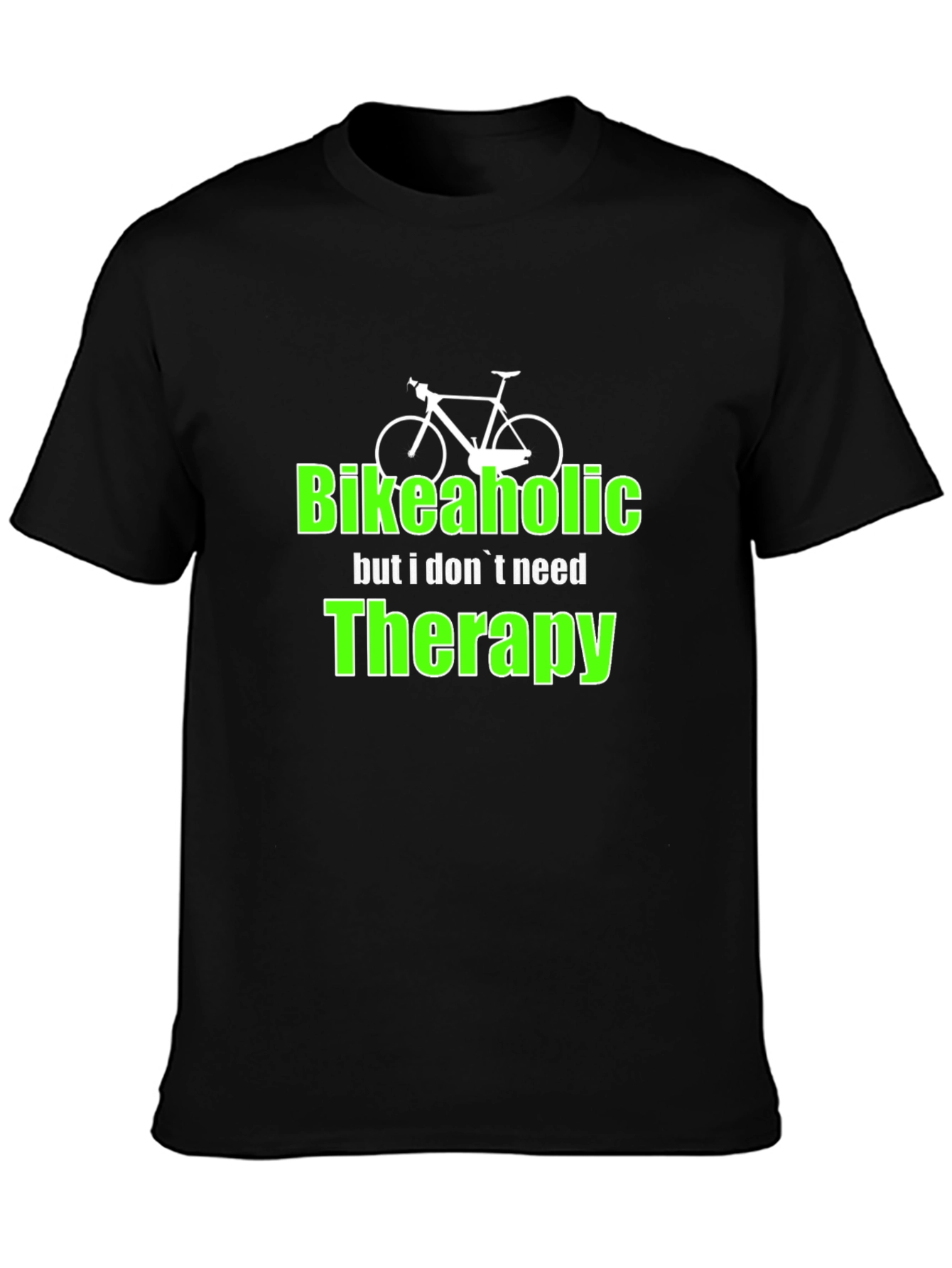 Bikeaholic T-Shirt - Funny Biking Therapy Tee
