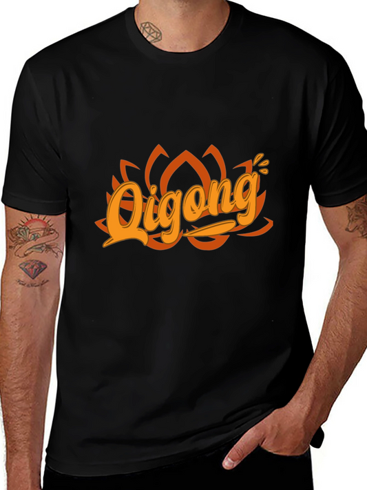Qigong Graphic Tee - Black Cotton Blend