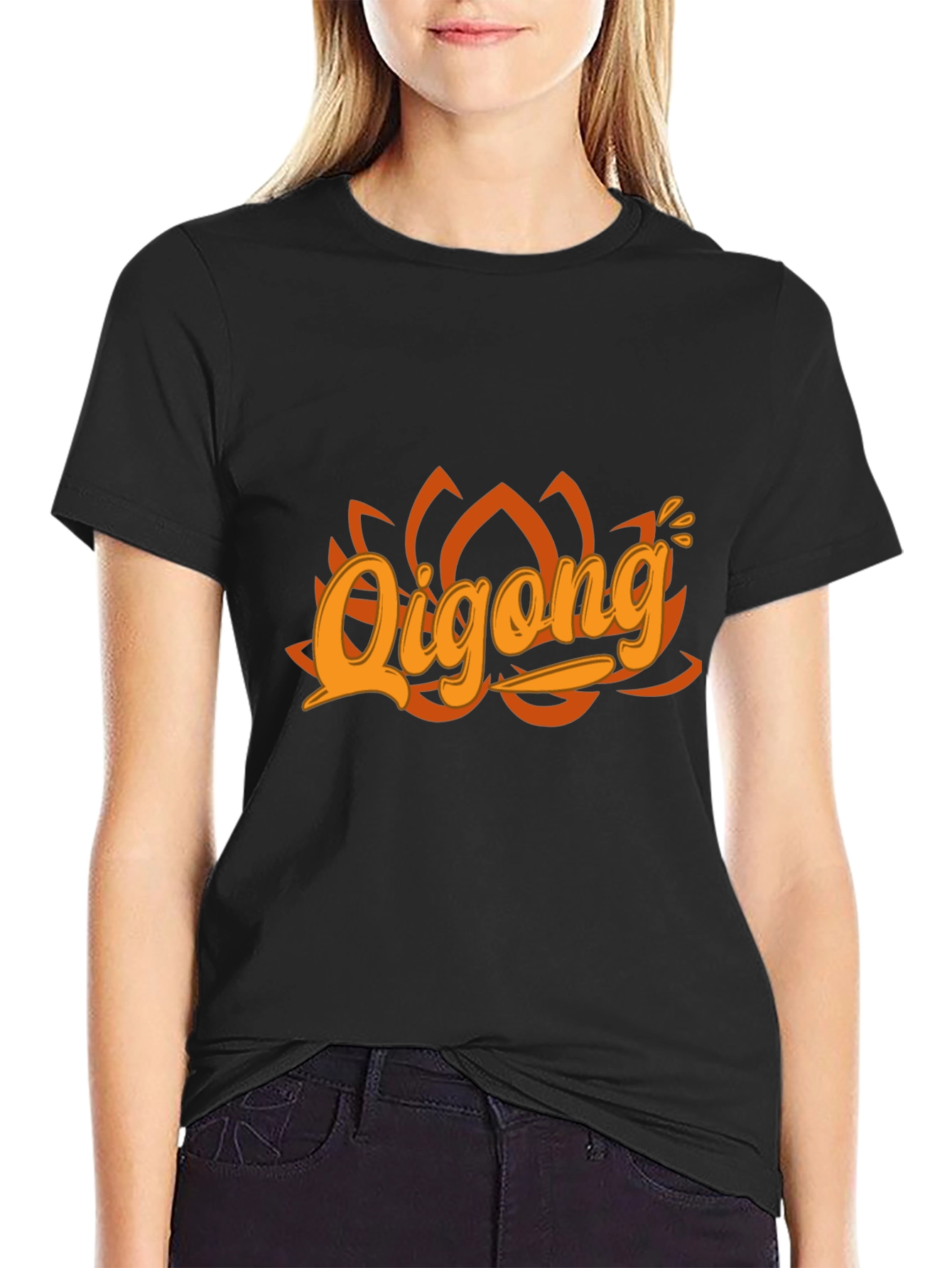 Qigong Graphic Tee - Black Cotton Blend