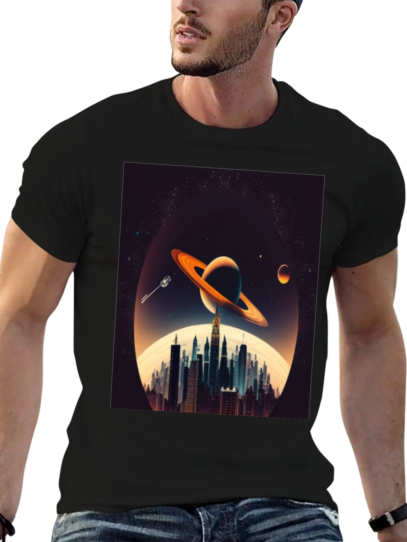 Cosmic Cityscape Graphic Tee
