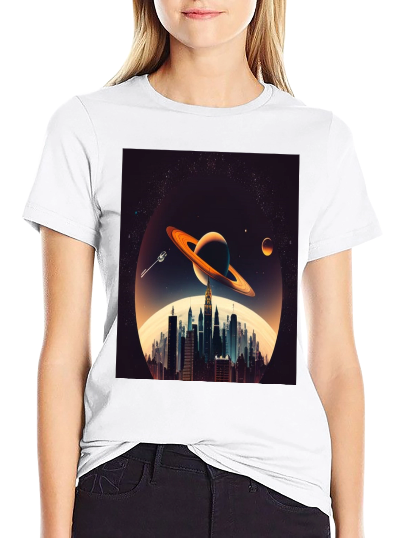 Cosmic Cityscape Graphic Tee