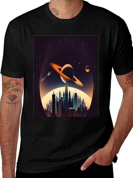 Cosmic Cityscape Graphic Tee