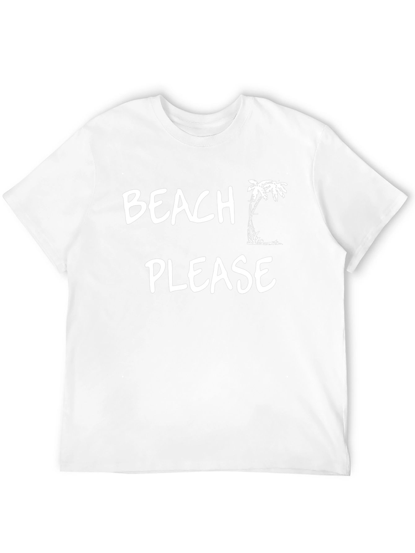 Beach Please Black Graphic T-Shirt
