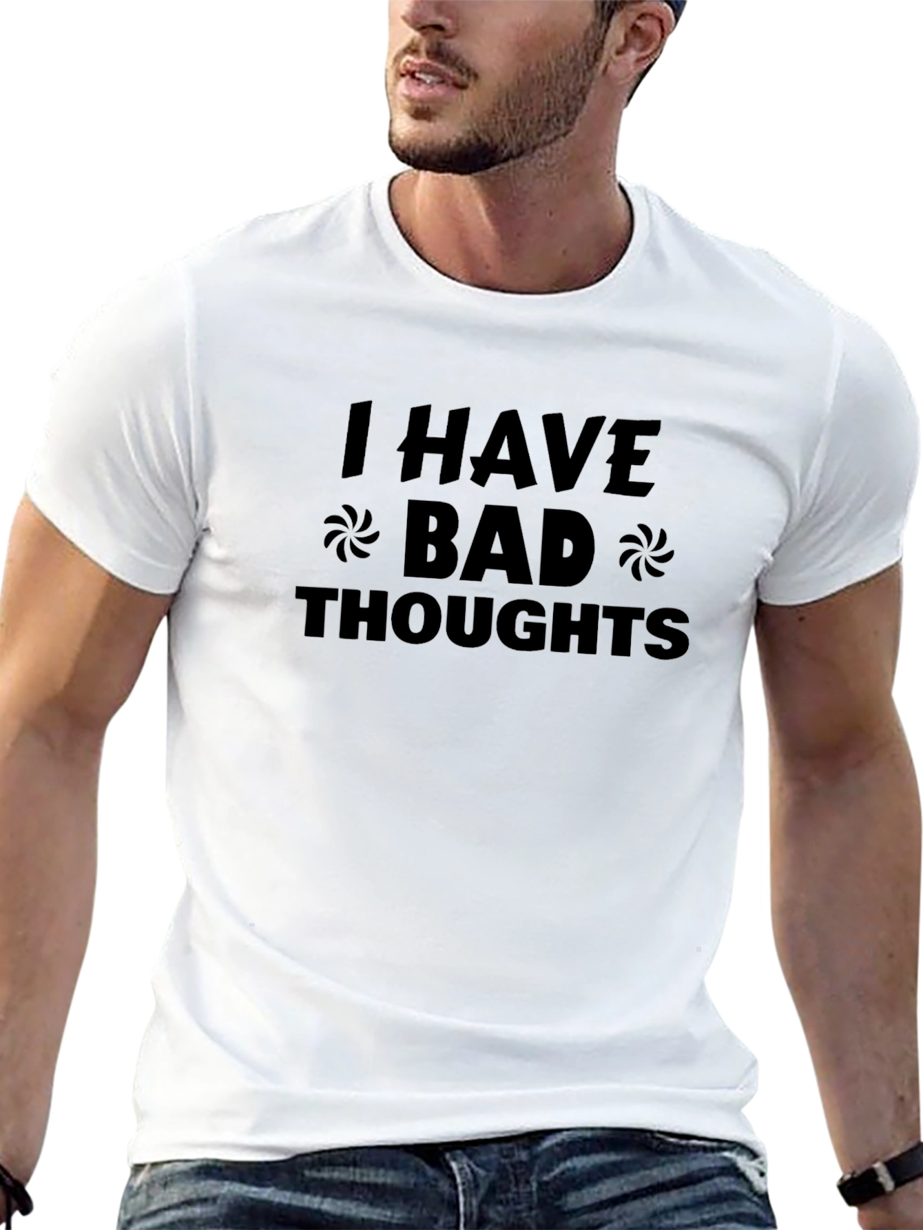 I Have Bad Thoughts Graphic Tee - Black