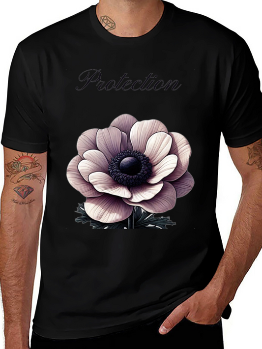 Protection Flower Graphic Tee - Black