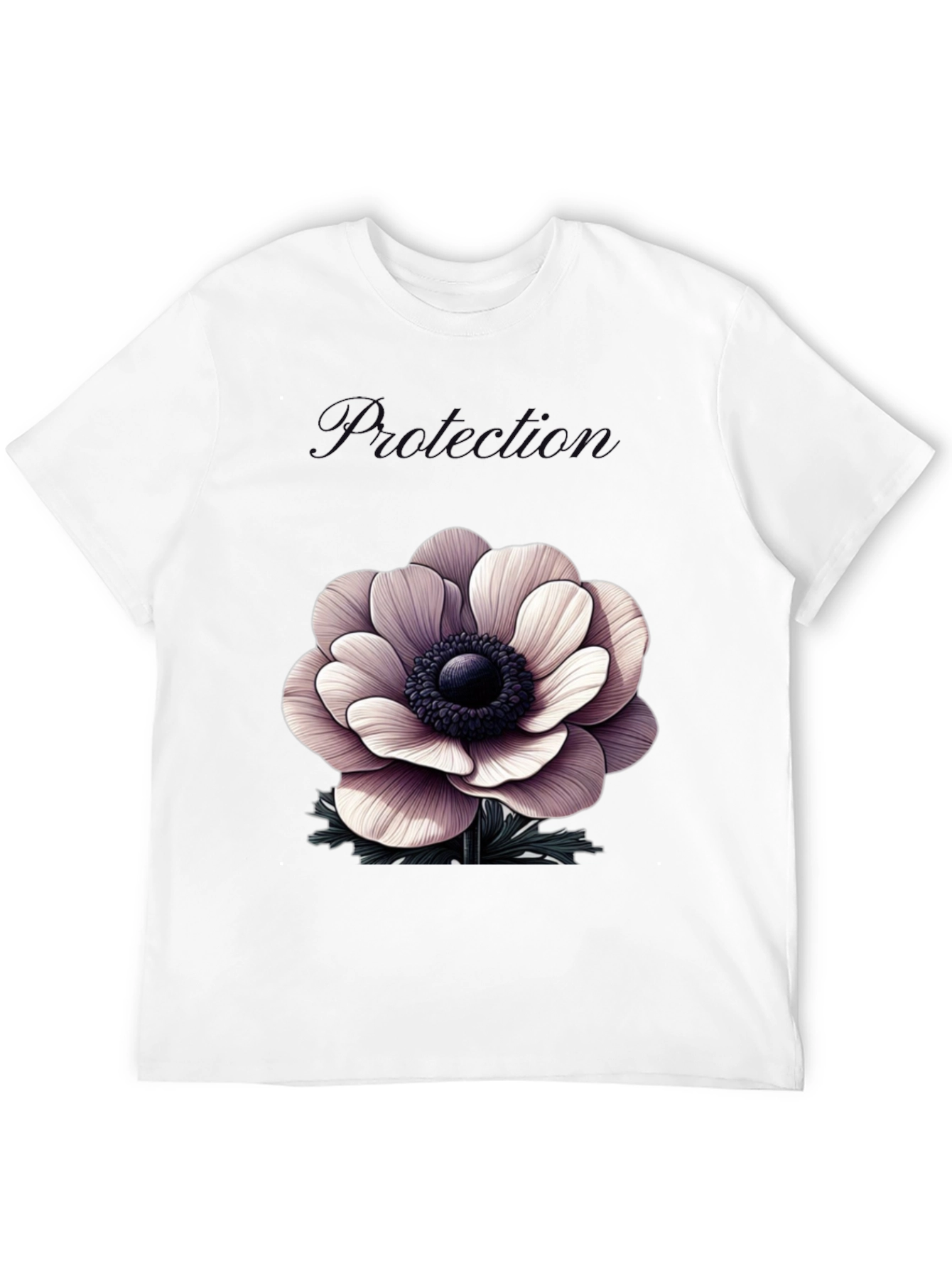 Protection Flower Graphic Tee - Black