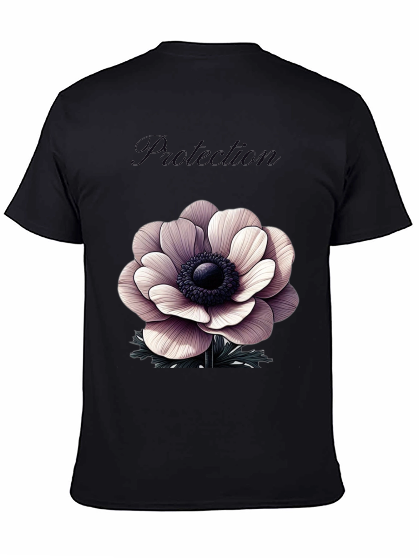 Protection Flower Graphic Tee - Black