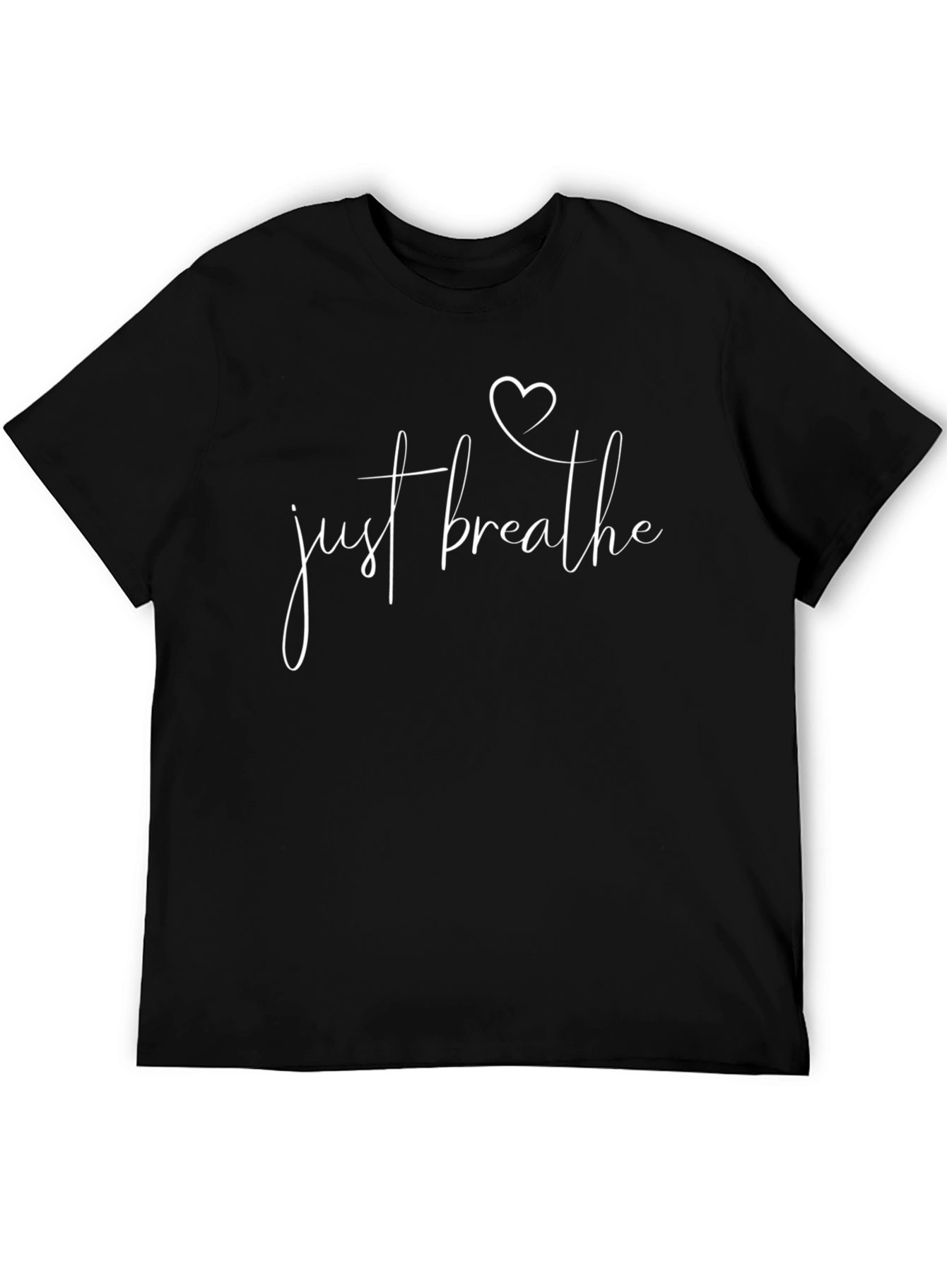 Just Breathe T-Shirt - Heart Graphic Tee