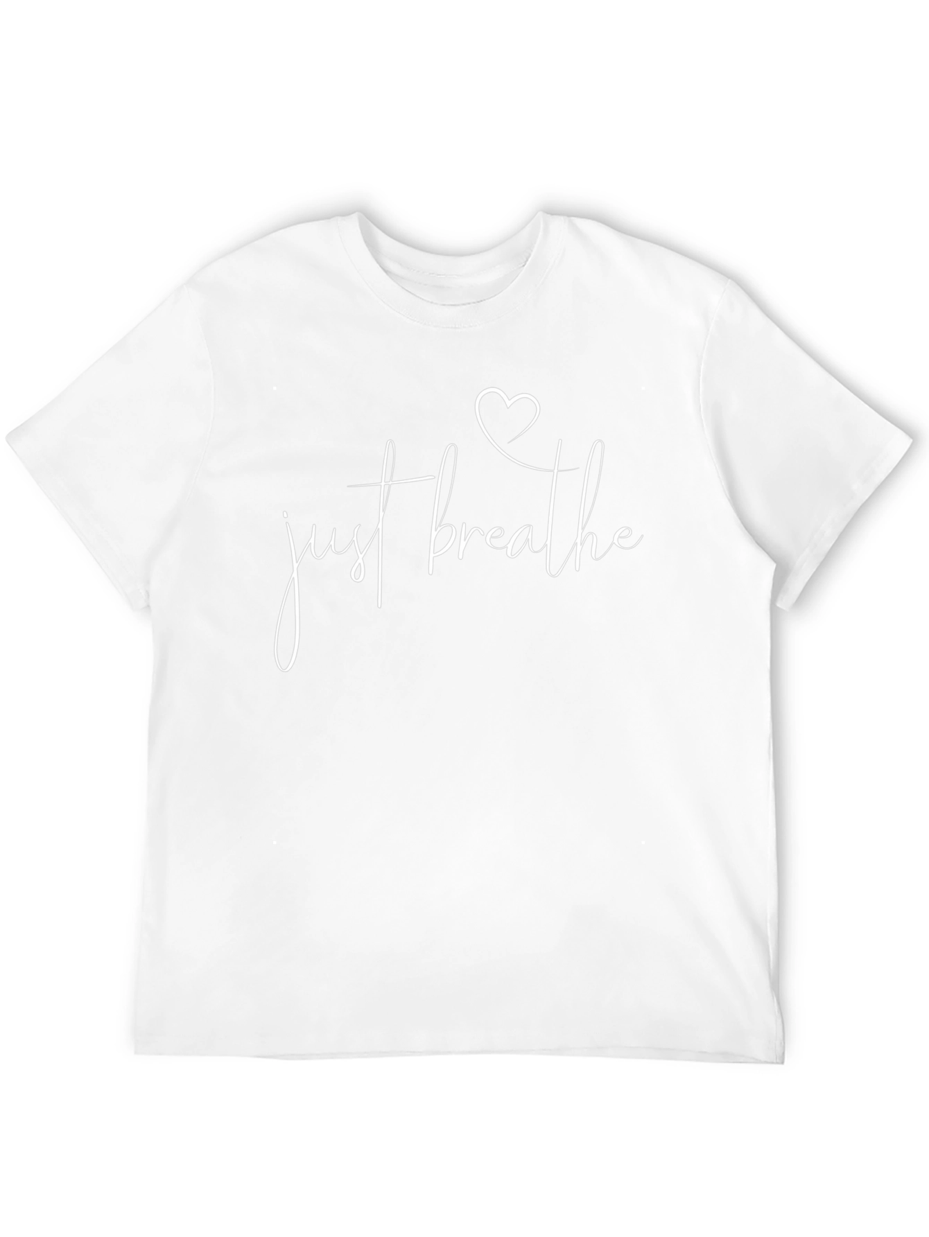 Just Breathe T-Shirt - Heart Graphic Tee