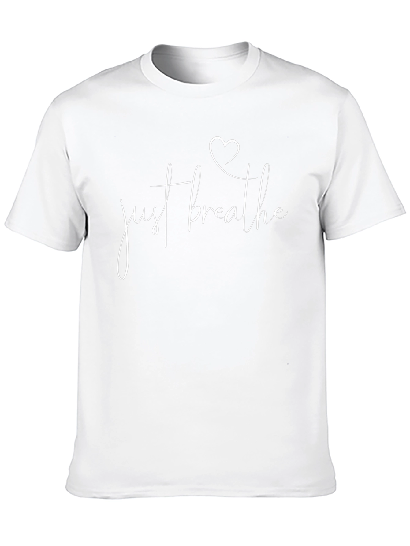 Just Breathe T-Shirt - Heart Graphic Tee