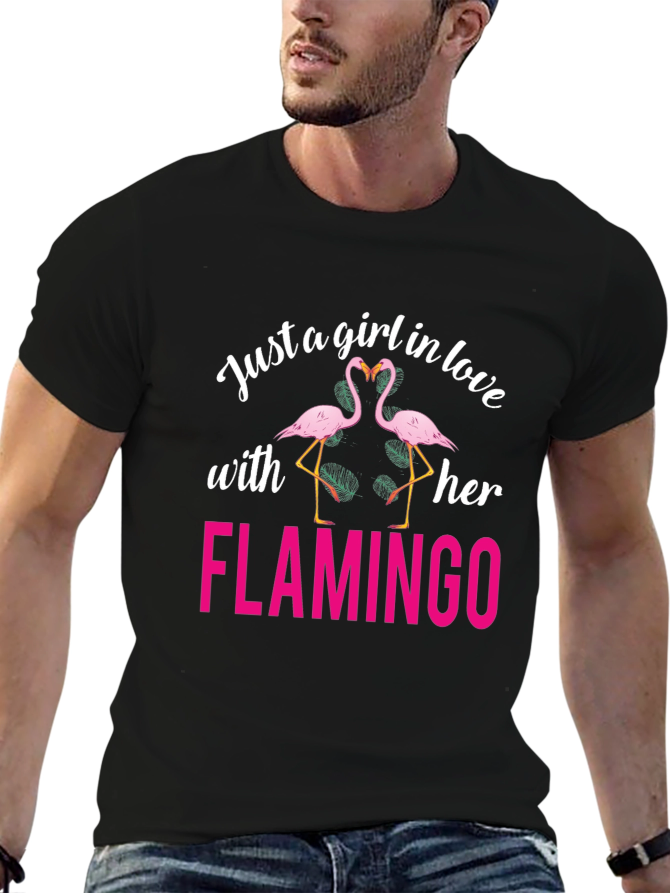 Just a Girl in Love with Her Flamingo T-Shirt
