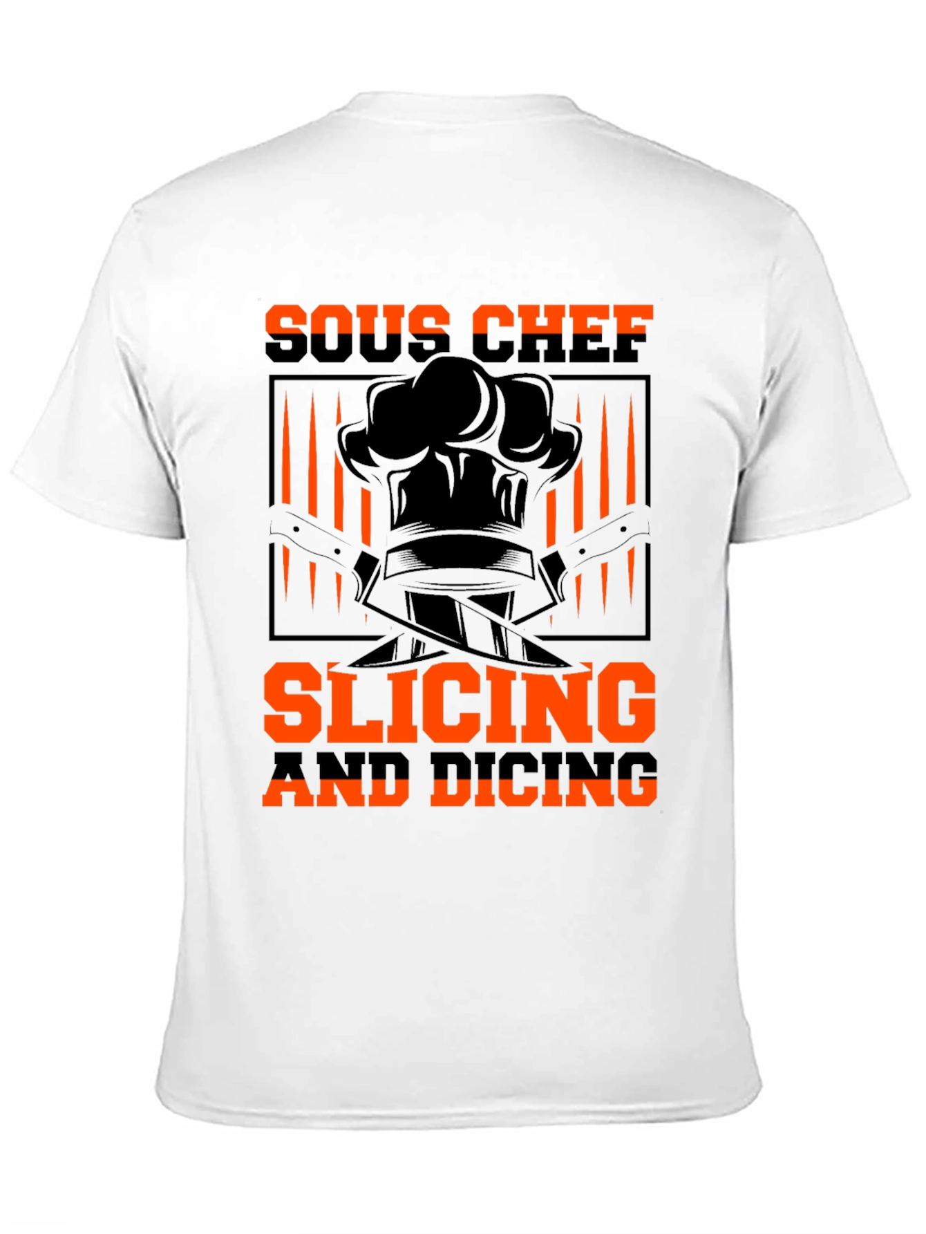 Sous Chef Slicing and Dicing Black T-Shirt