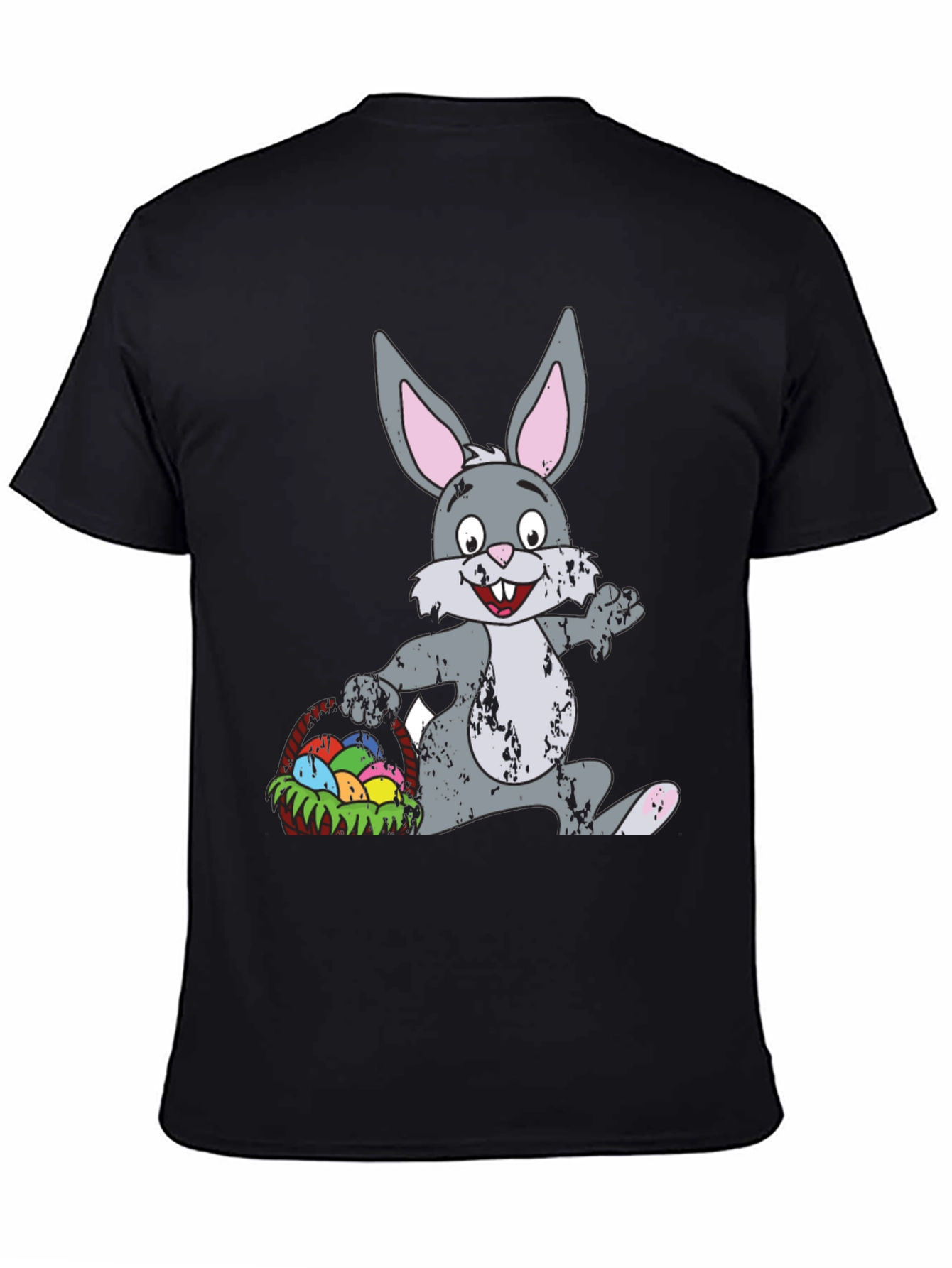 Easter Bunny with Basket Graphic T-Shirt